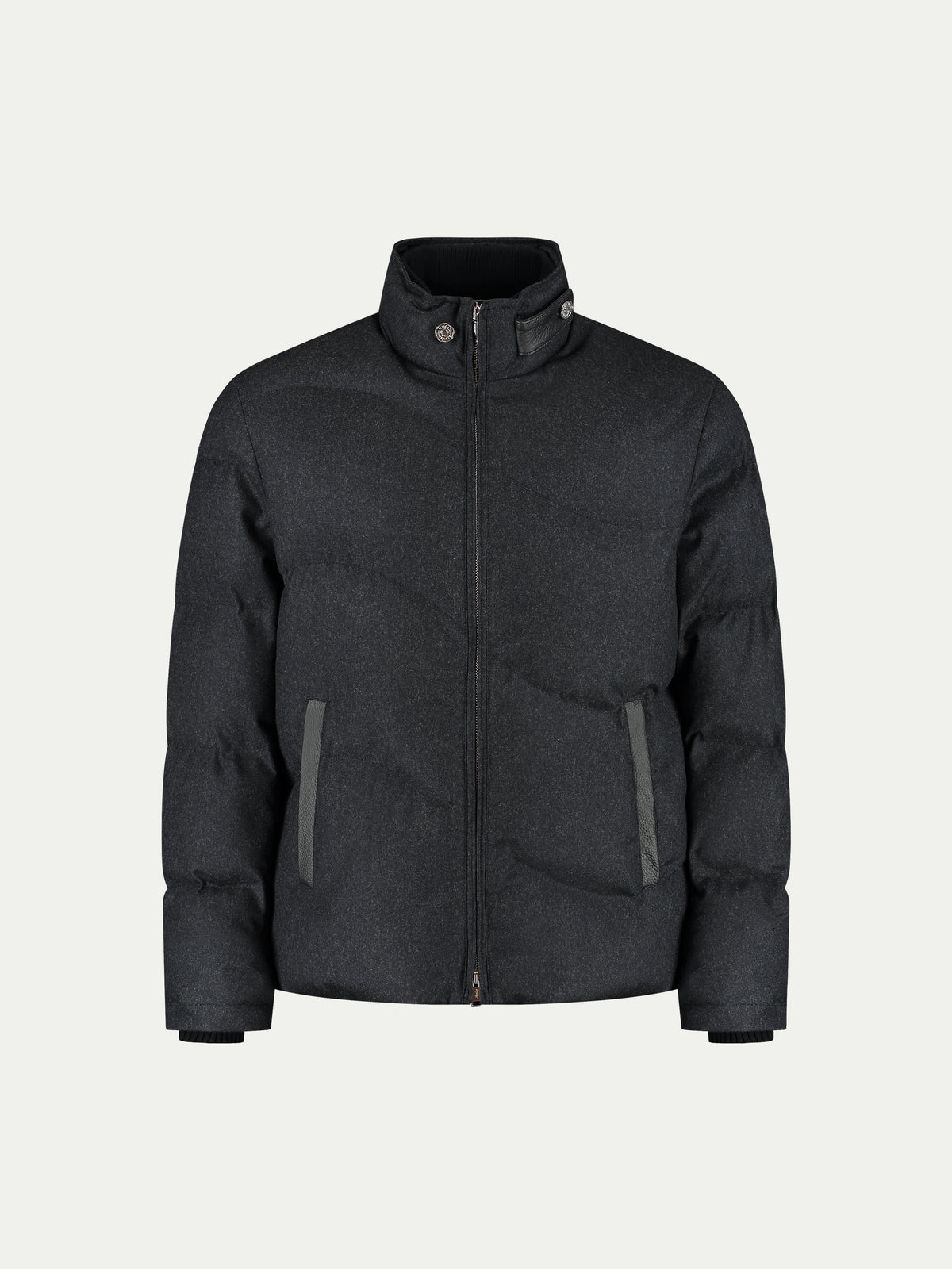 Charcoal Wave Puffer Jacket