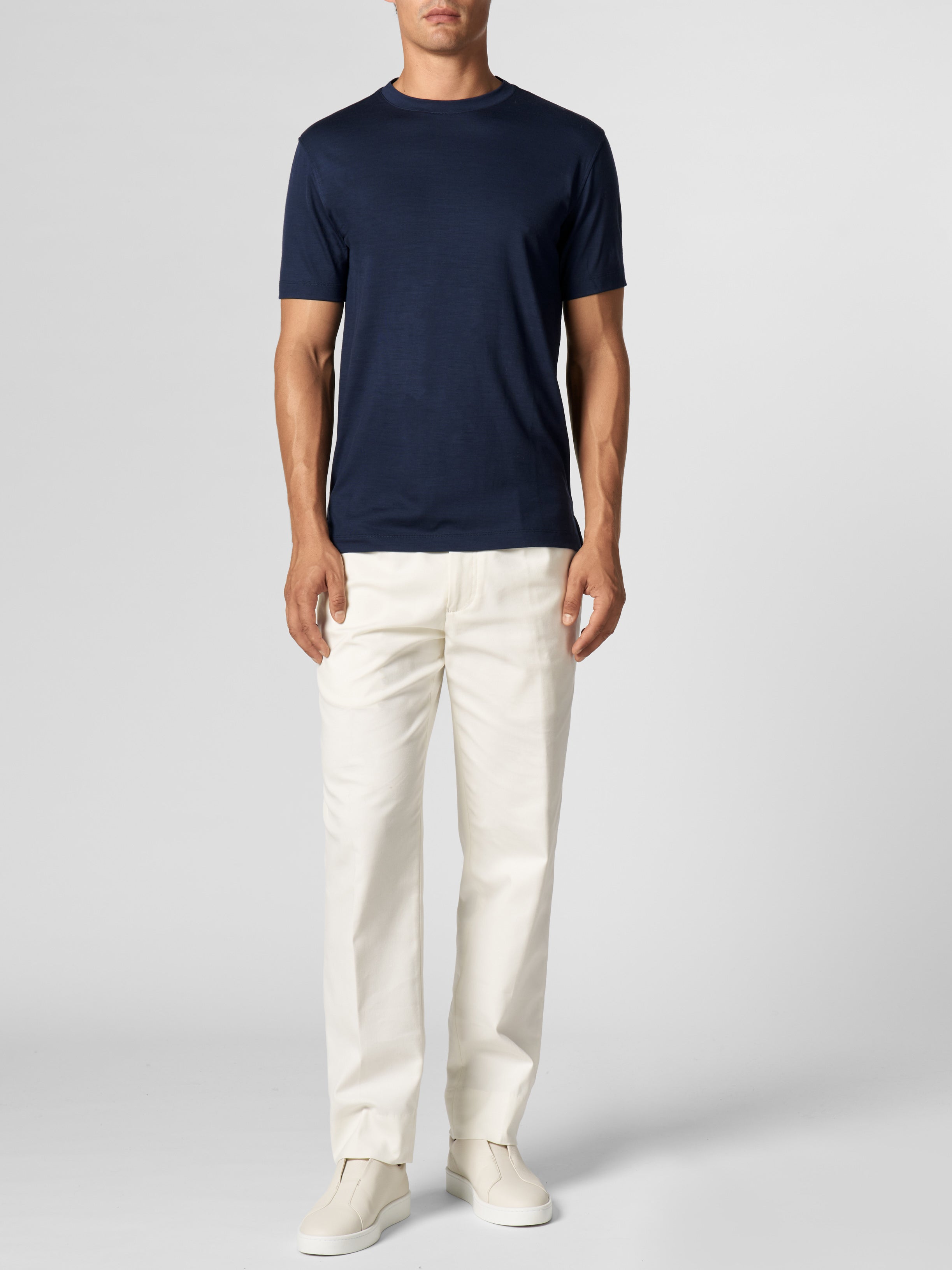 Navy Wool T-Shirt