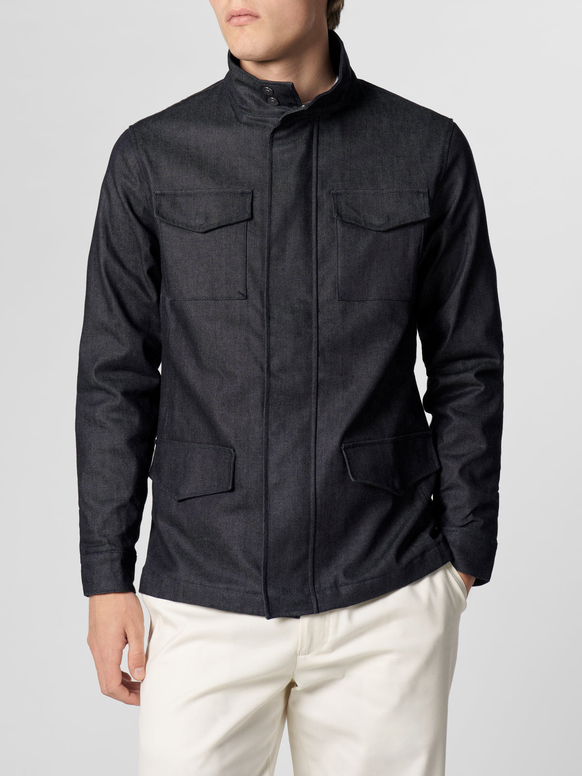 Dark Blue Denim Magnetic Field Jacket