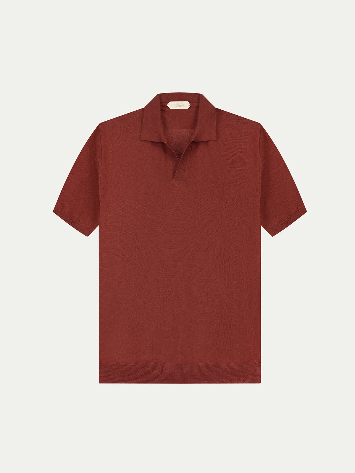 Shortsleeve Buttonless Polo Maroon