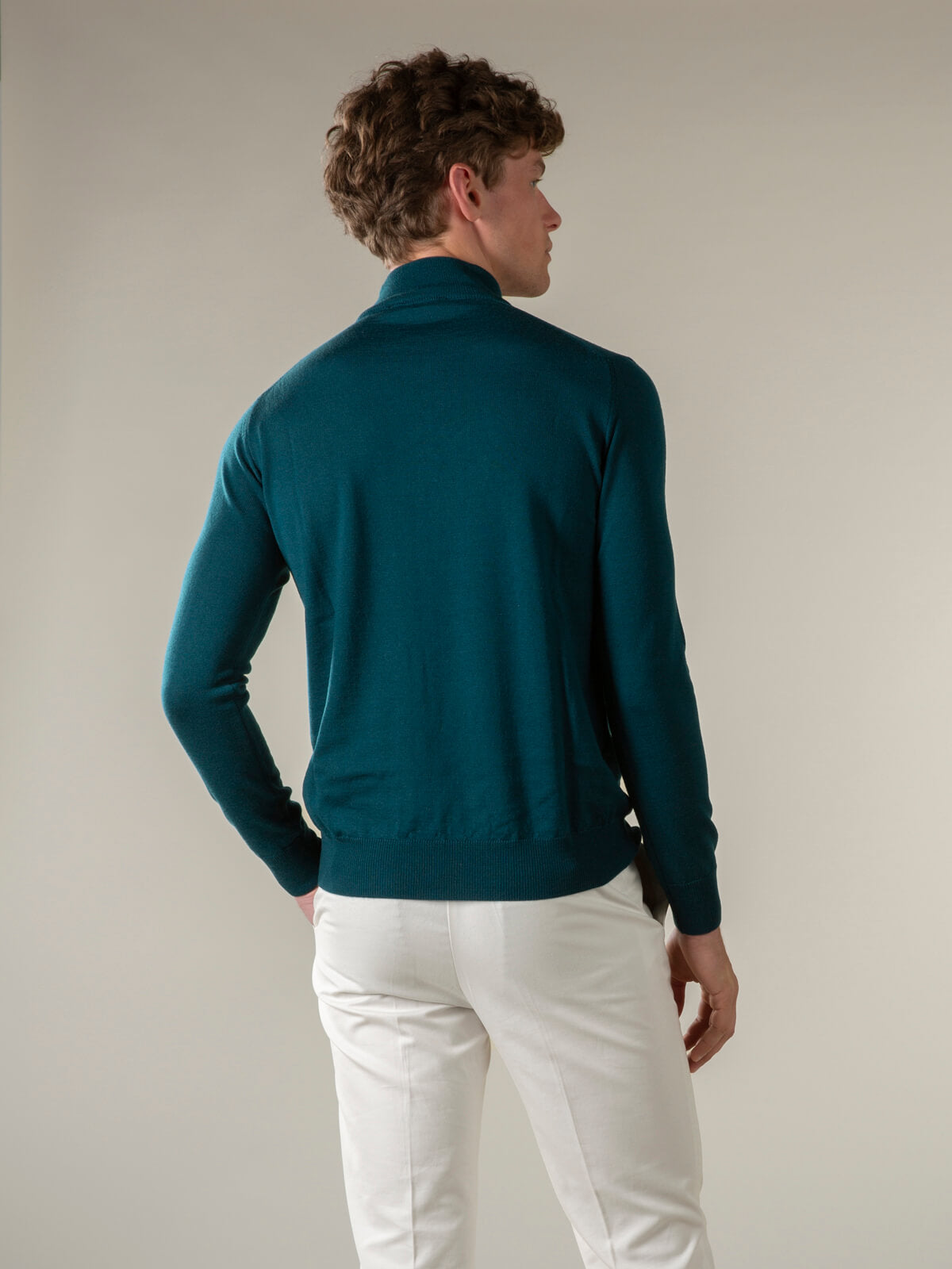 Extrafine Merino Mockneck Dark Green
