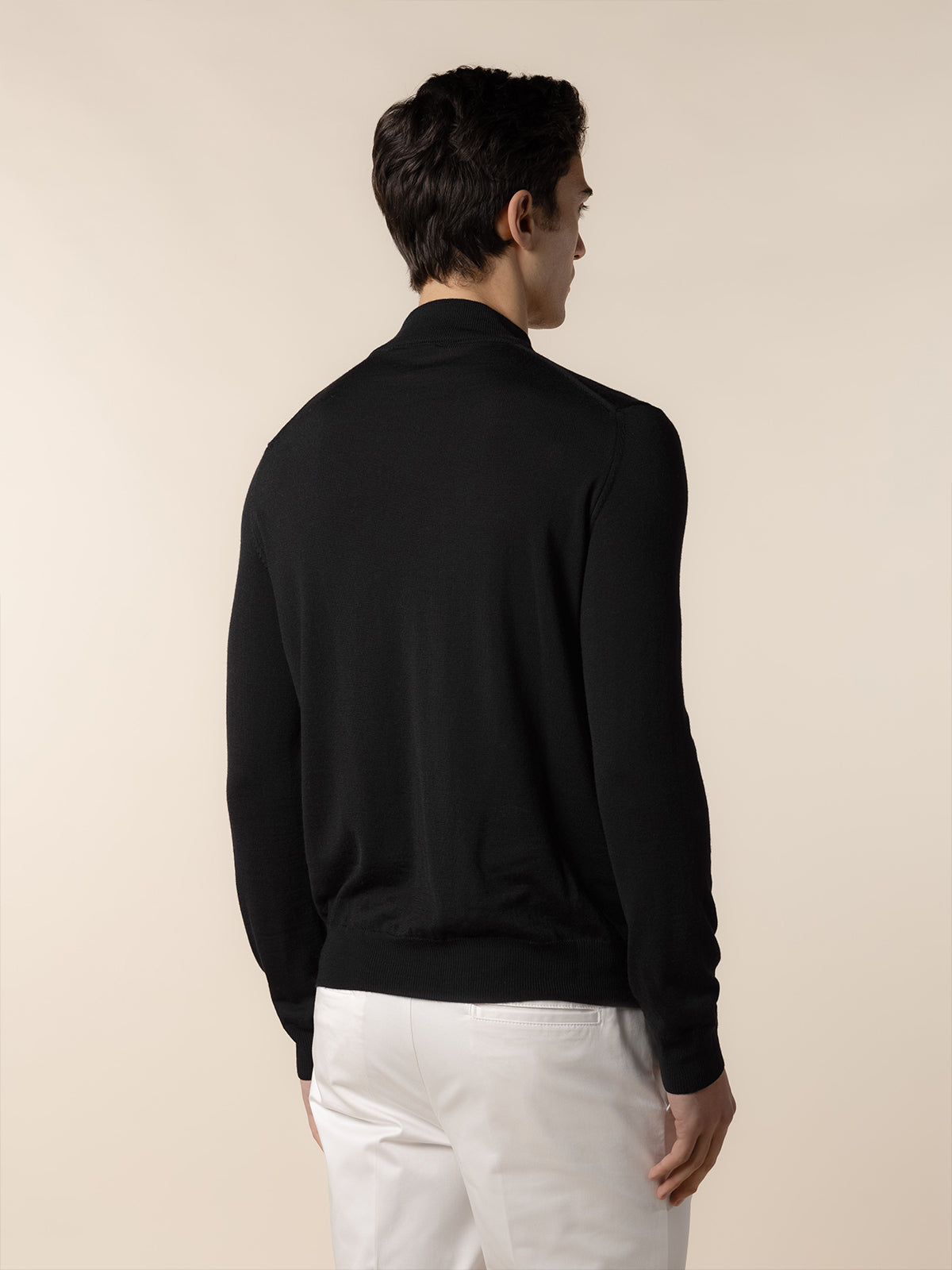 Extrafine Merino Mockneck Black