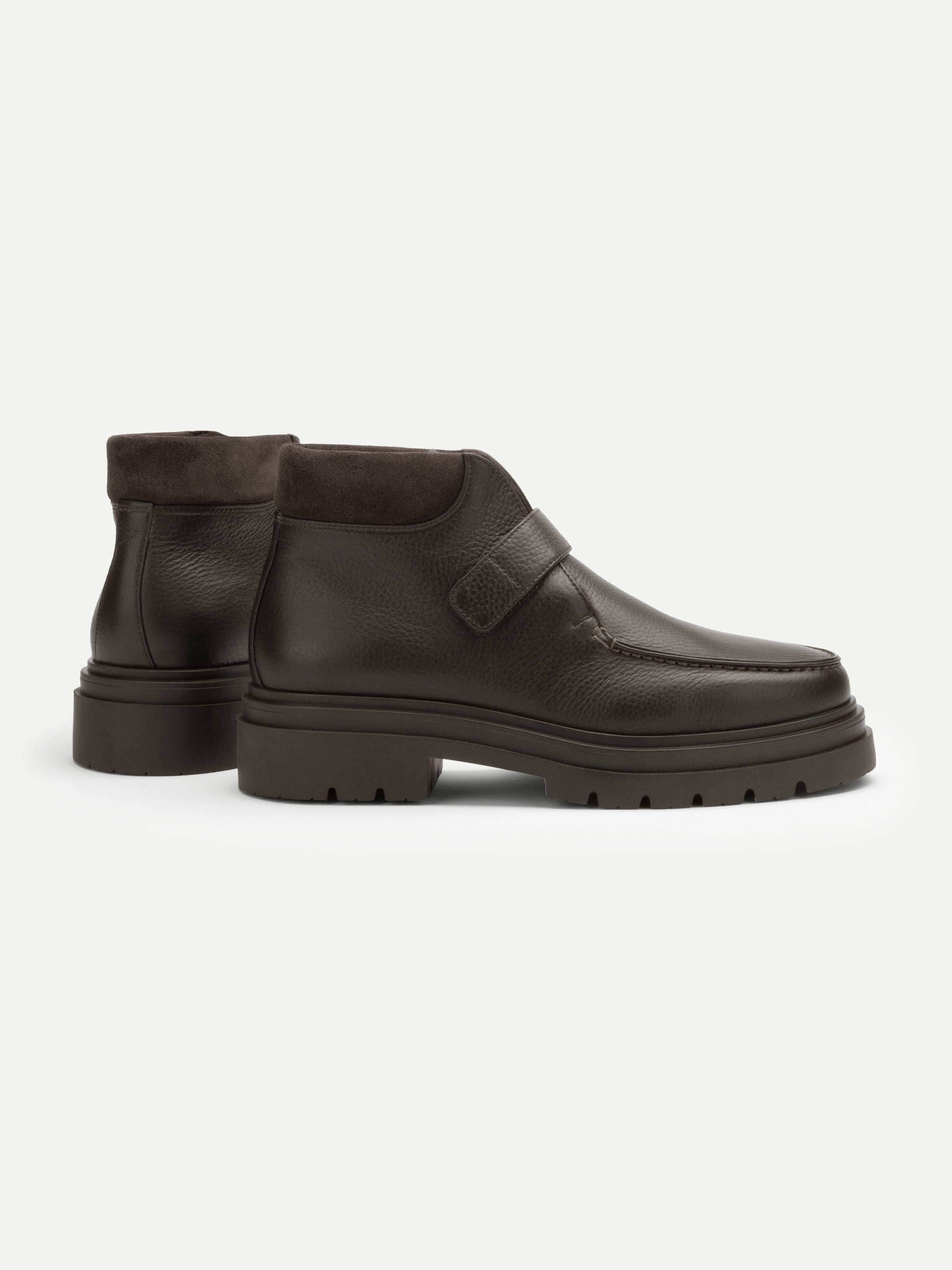 Brown Grain Alpine Boot with Fur