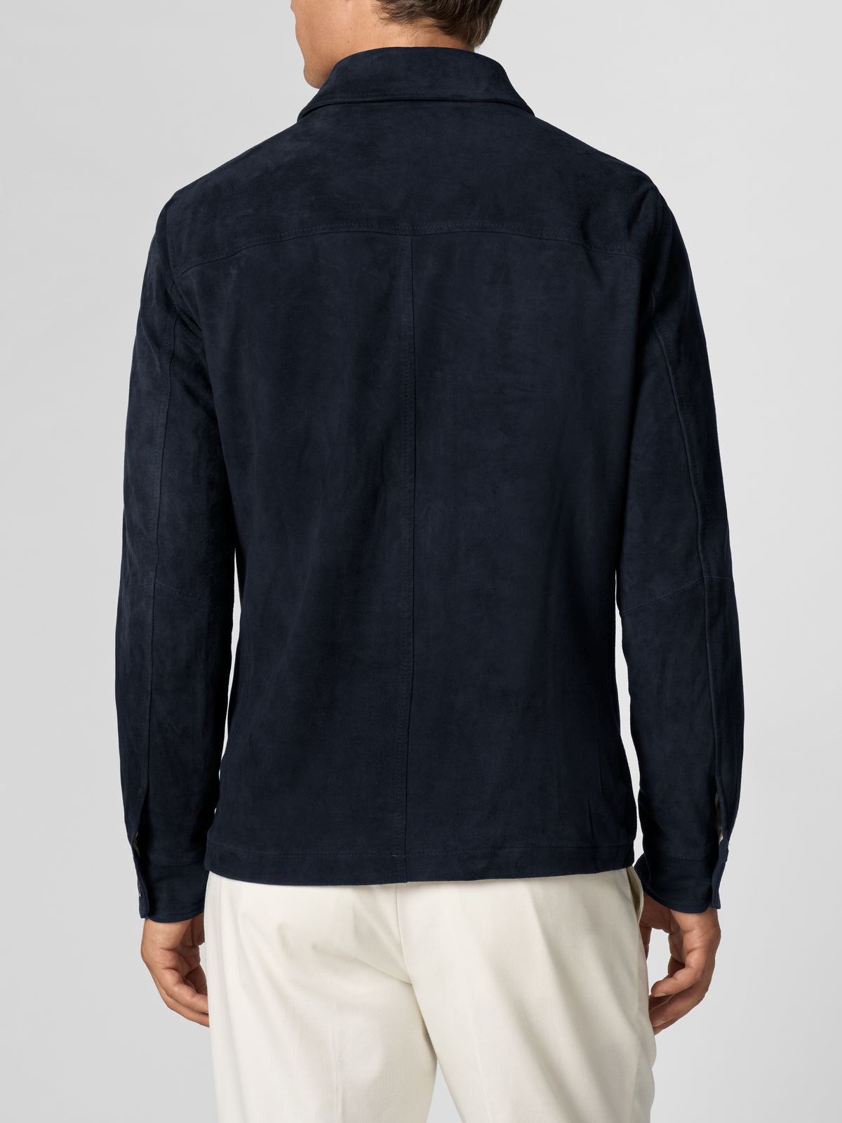 Navy Suede Overshirt