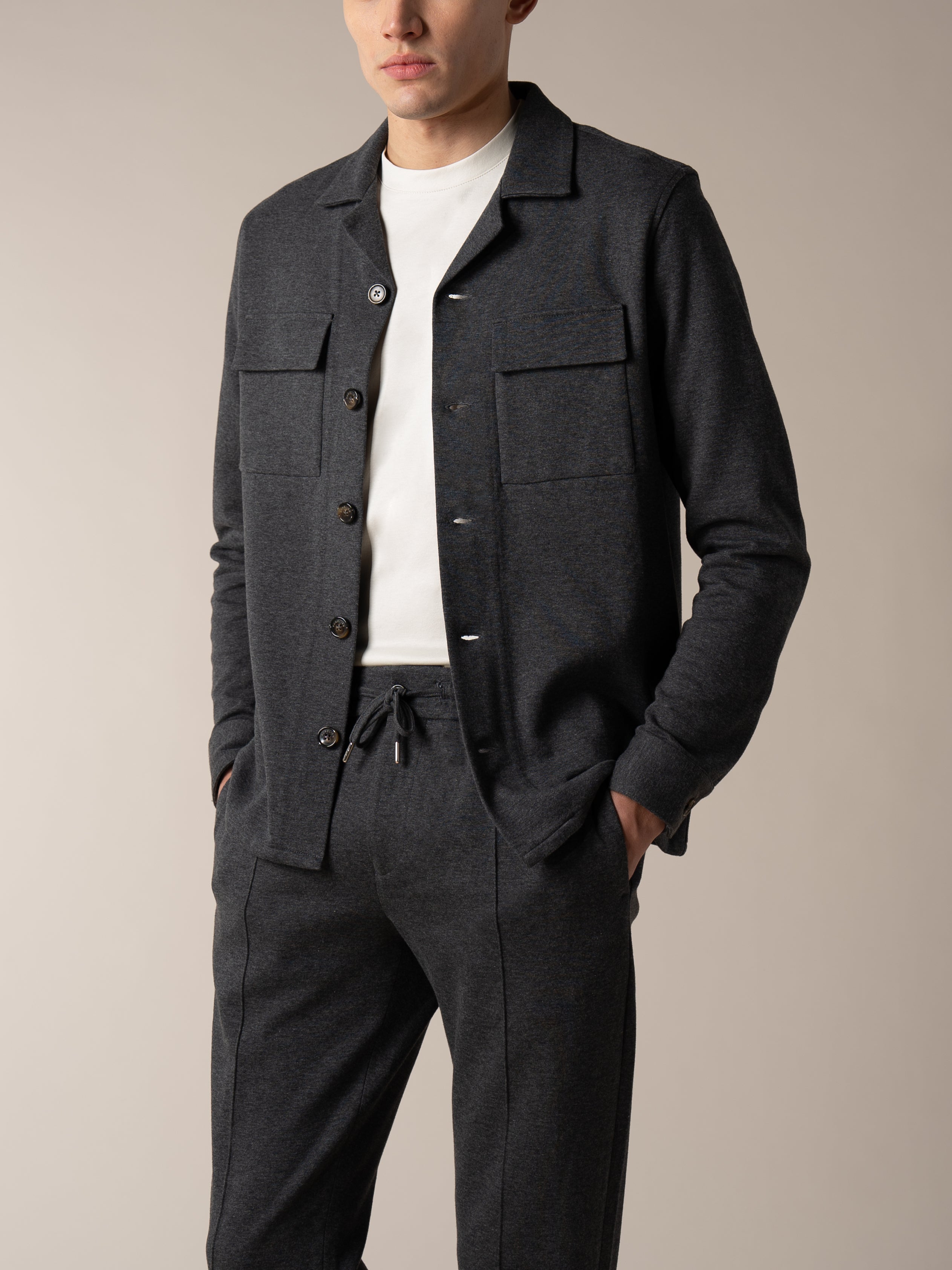 Dark Grey Leisure Overshirt