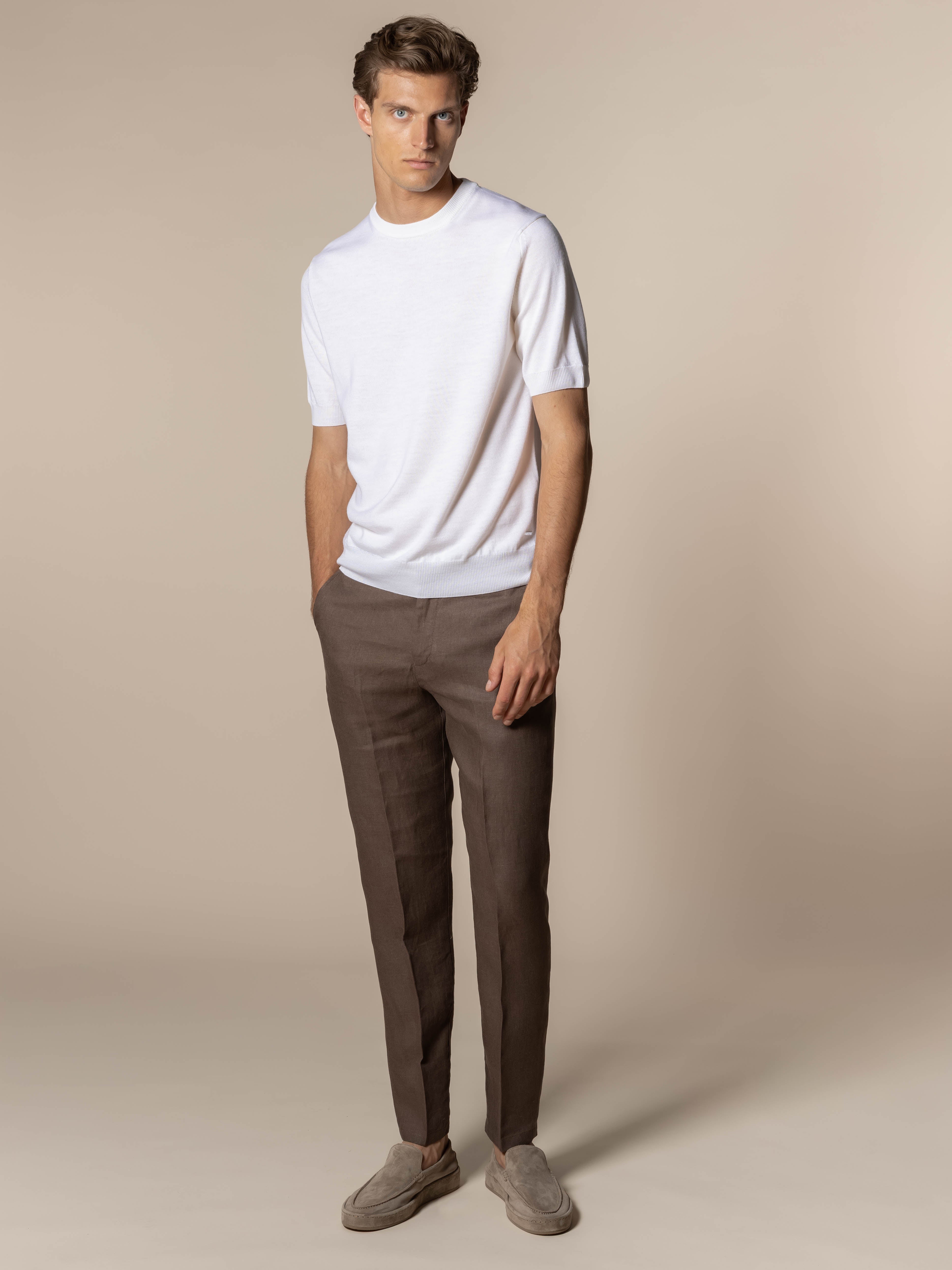 Ash Grey Linen Soleil Trousers