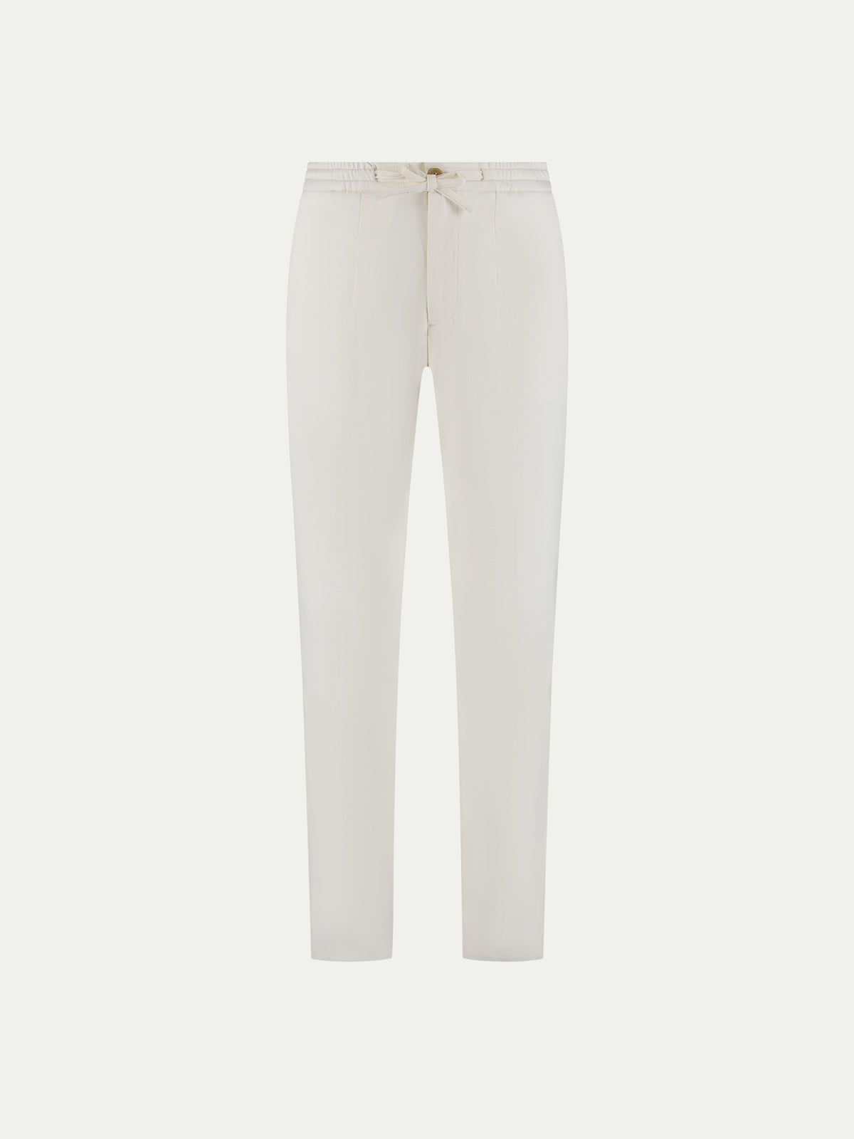 Ivory Cotton Wool Regent Trousers