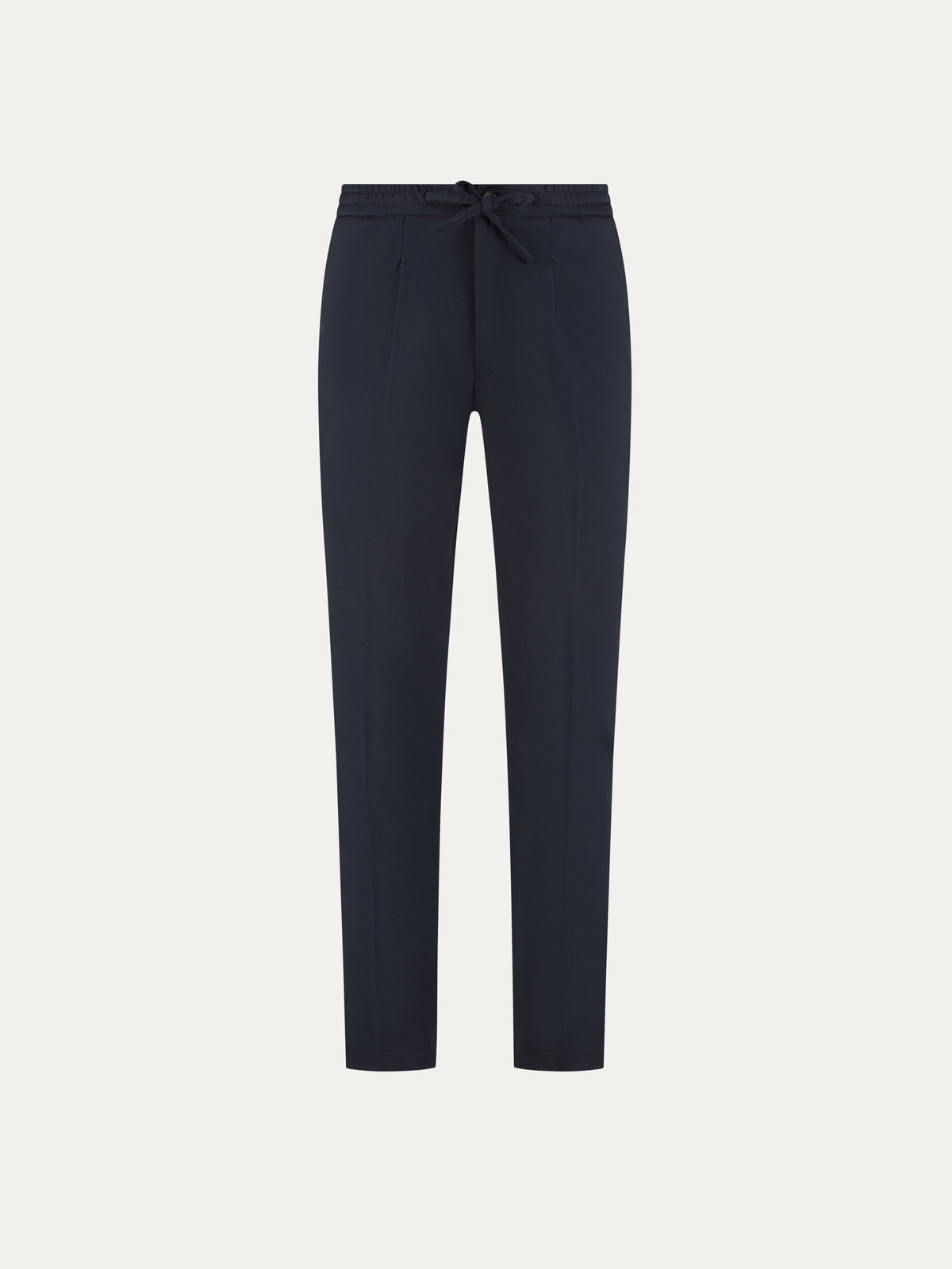 Navy Cotton Wool Regent Trousers