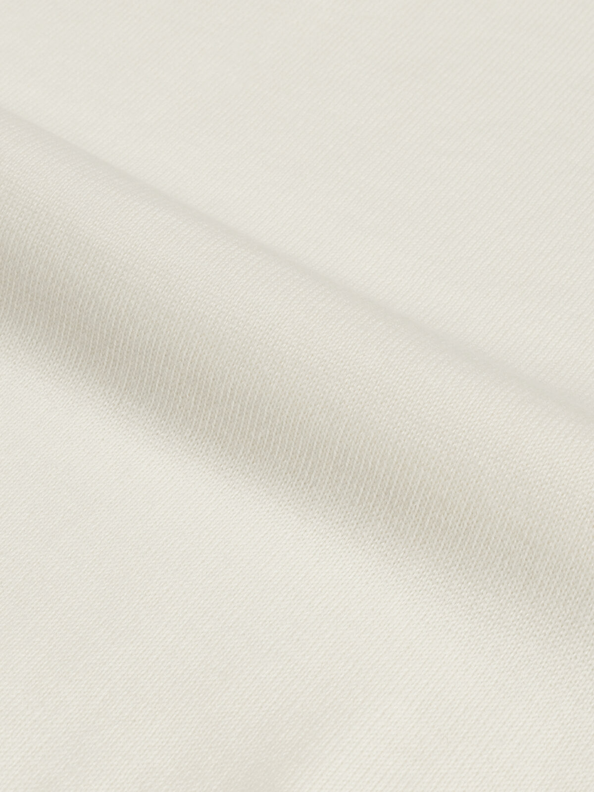 Extrafine Merino Buttonless Polo Ivory