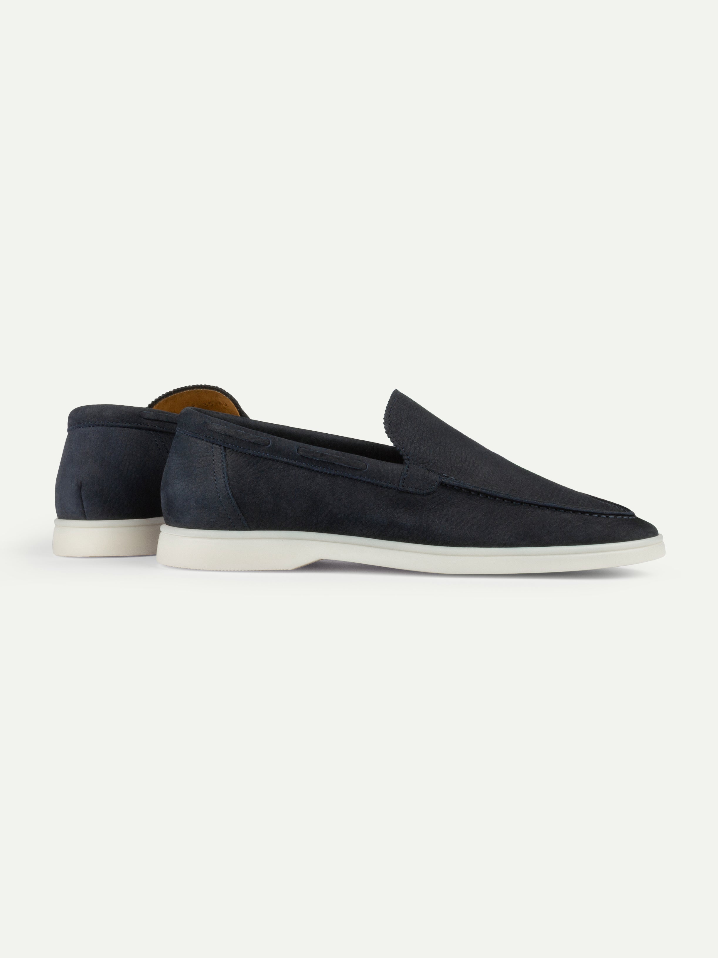 Navy Nubuck Yacht Loafers