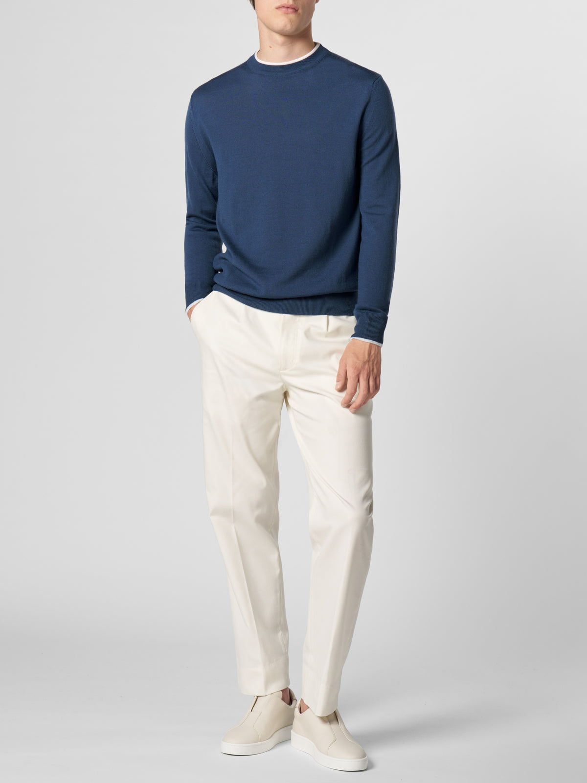Sargasso Blue City Crew White Trim