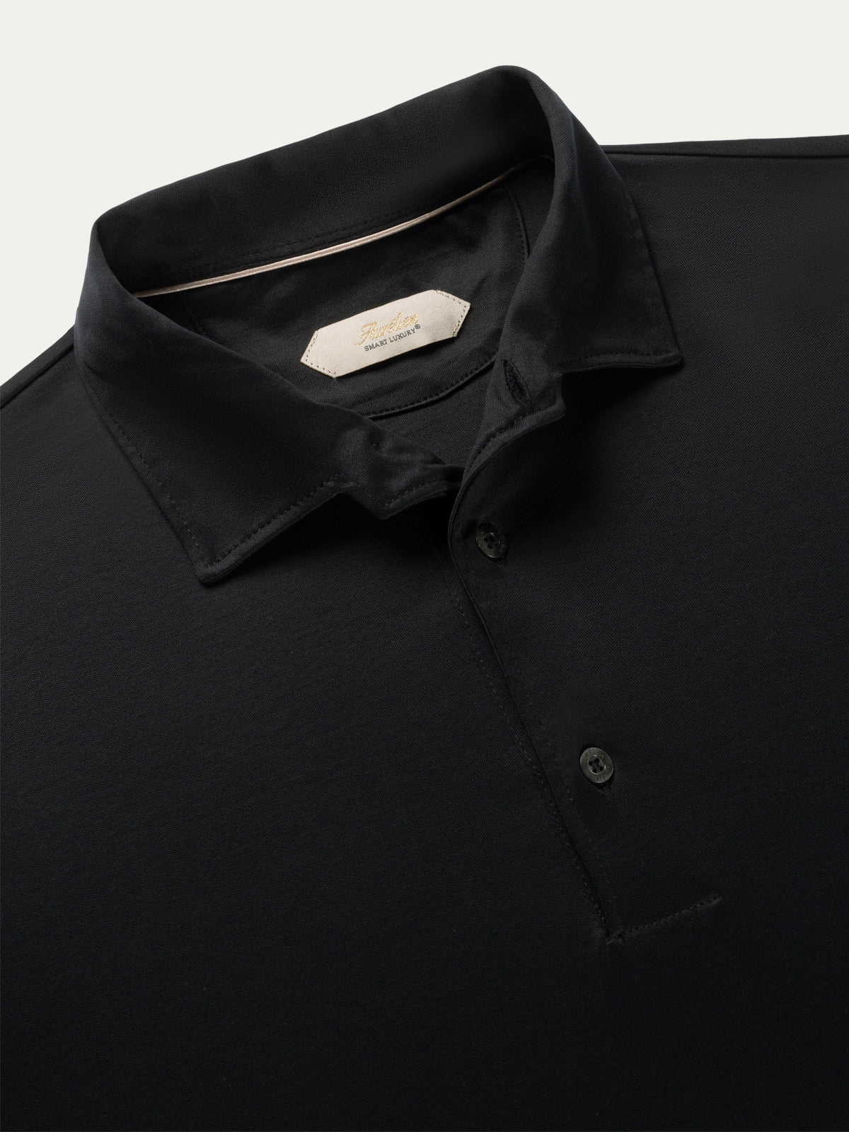 Supima Cotton Longsleeve Polo | Black