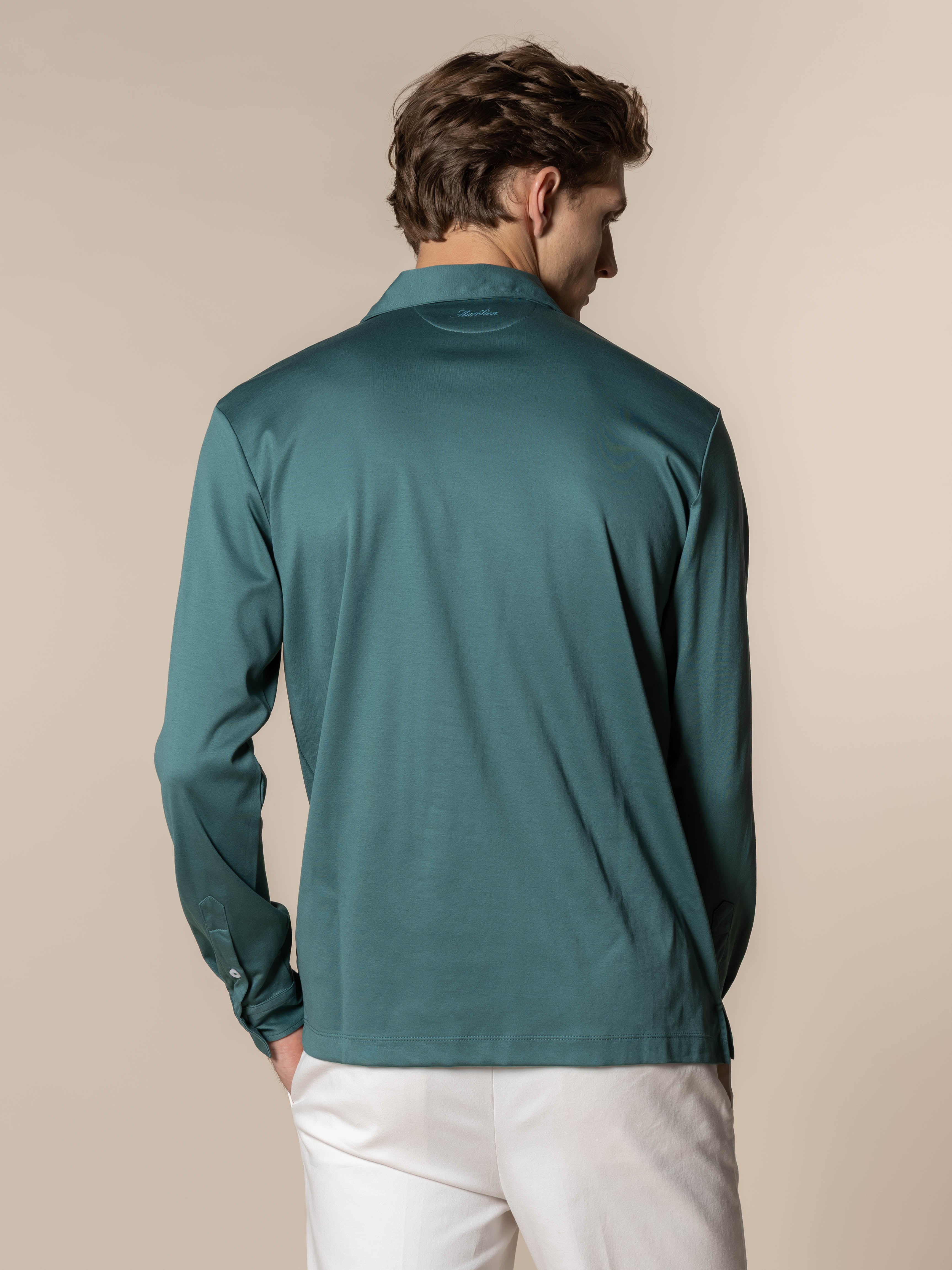 AUR1 Longsleeve Polo Emerald