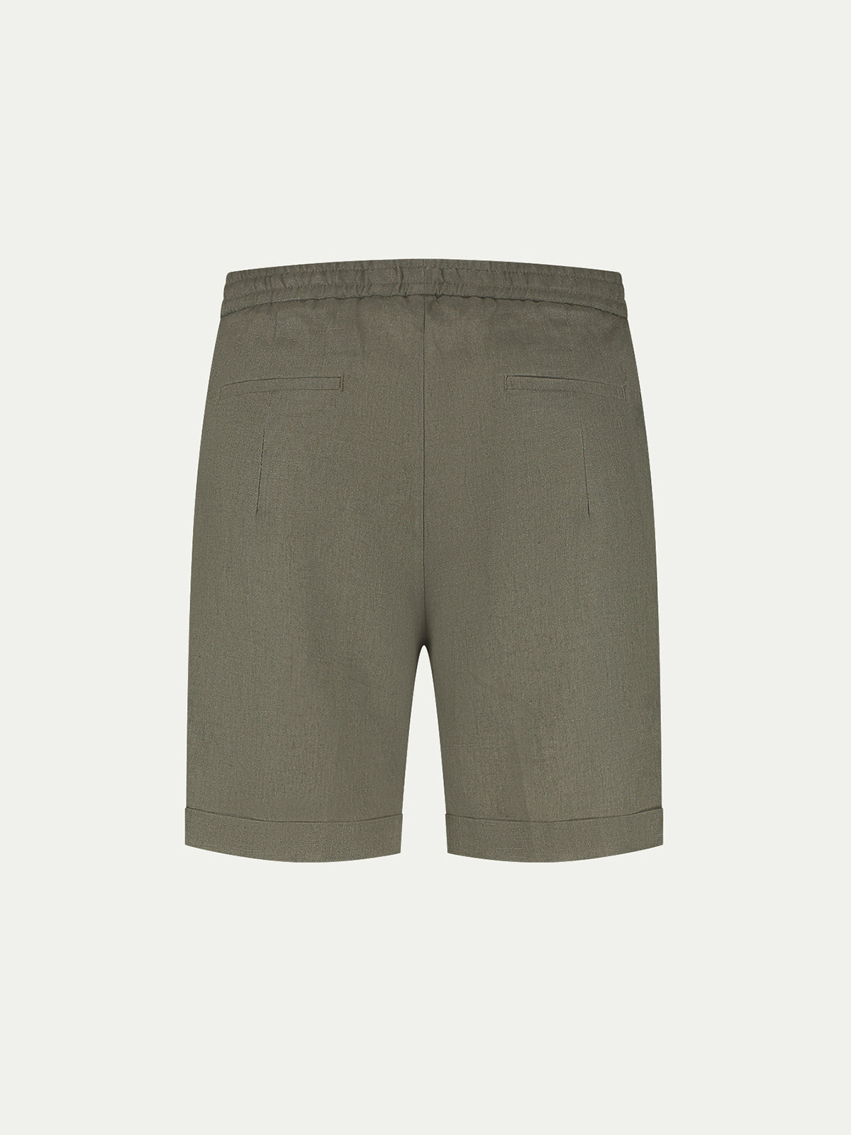 Olive Linen Seaside Shorts
