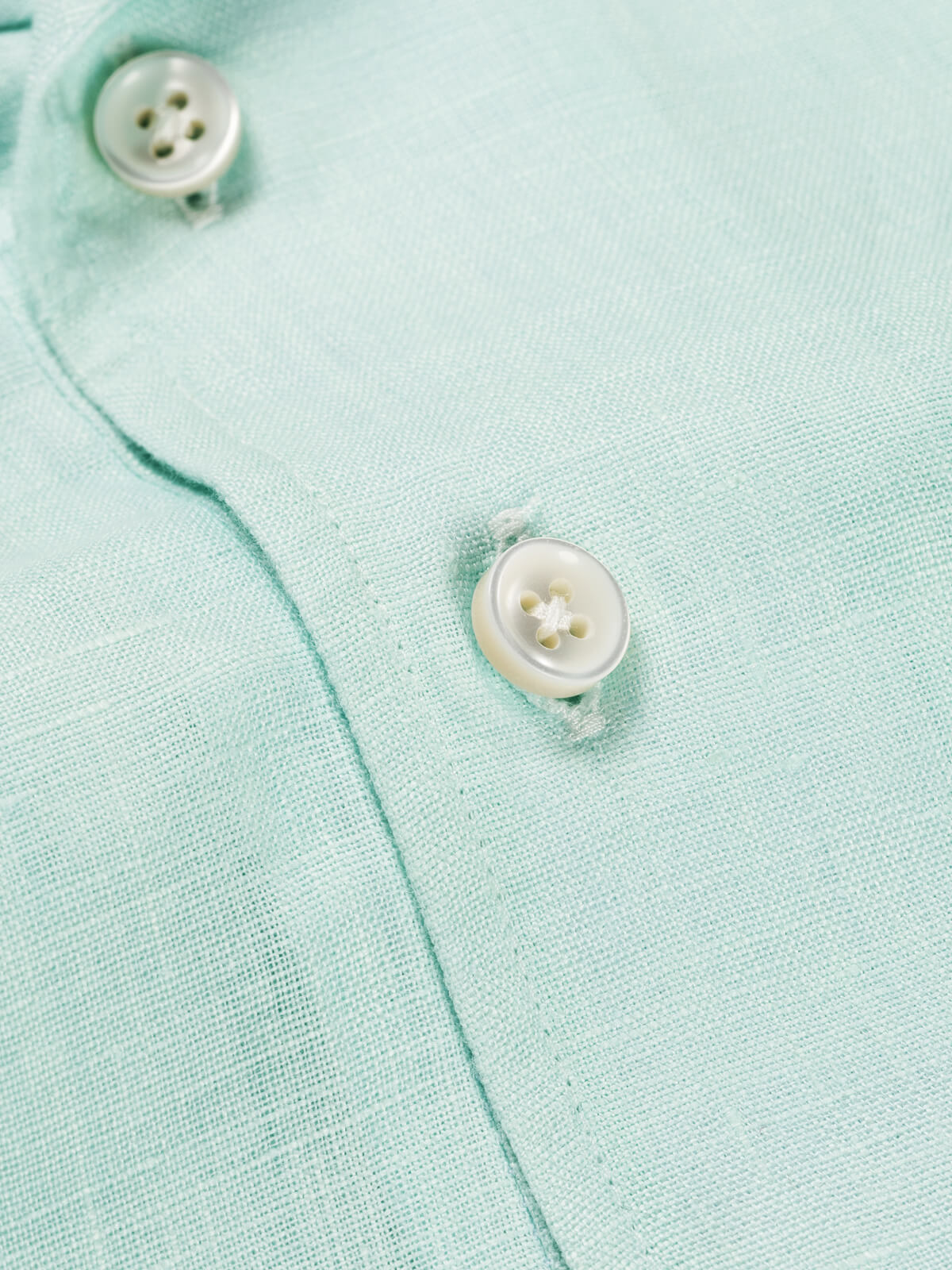 Light Aqua Linen Pop-over Shirt