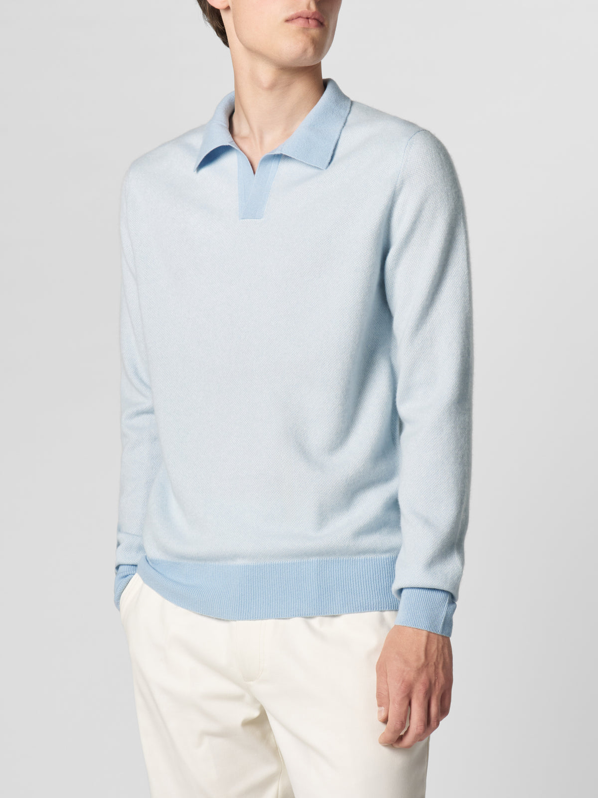 Light Blue Jaquard Polo