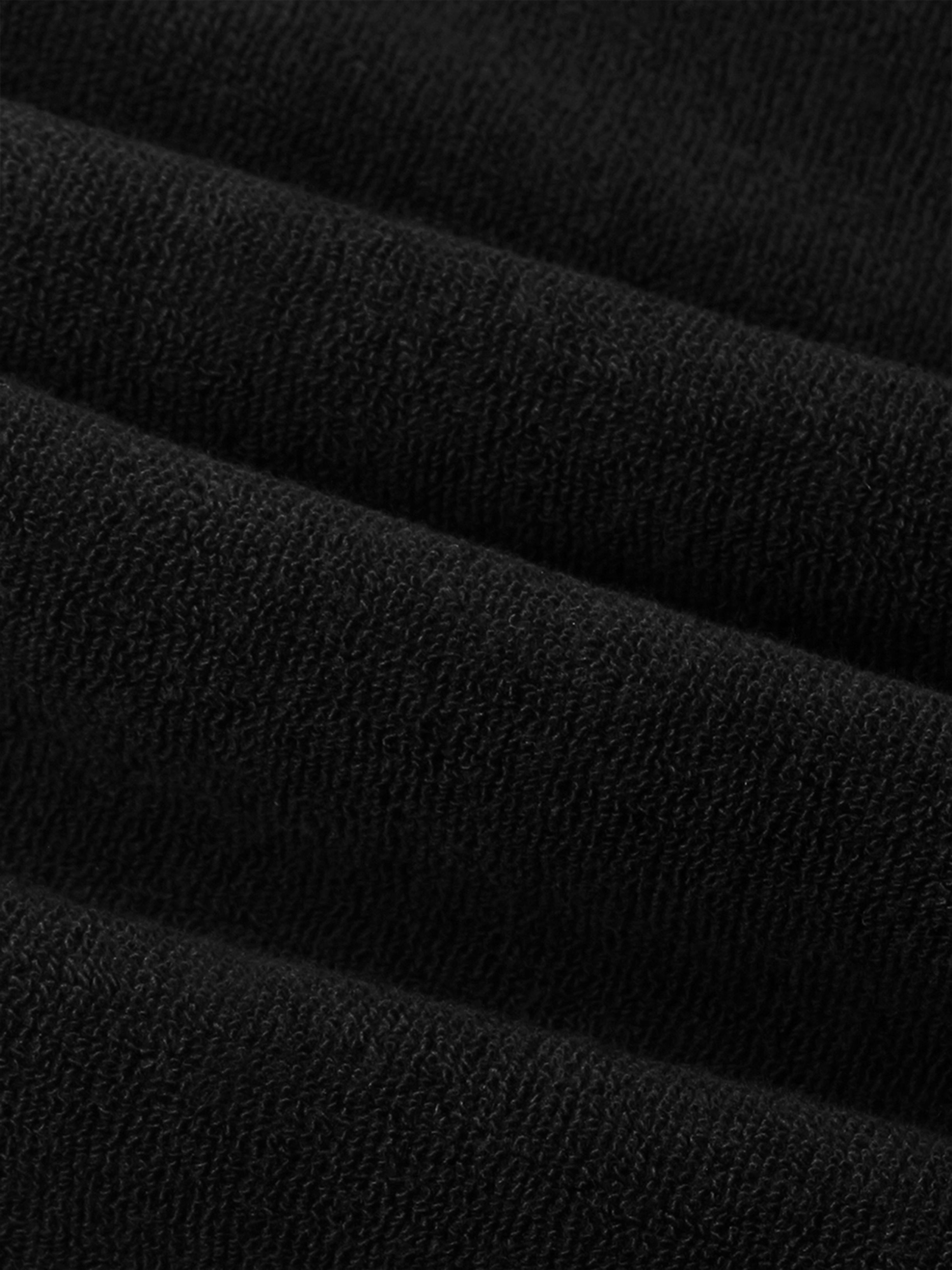 Black Terry Towelling Polo Shirt