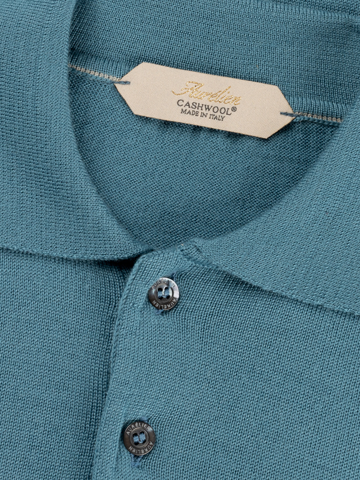 Extrafine Merino Polo Sapphire Blue Blue