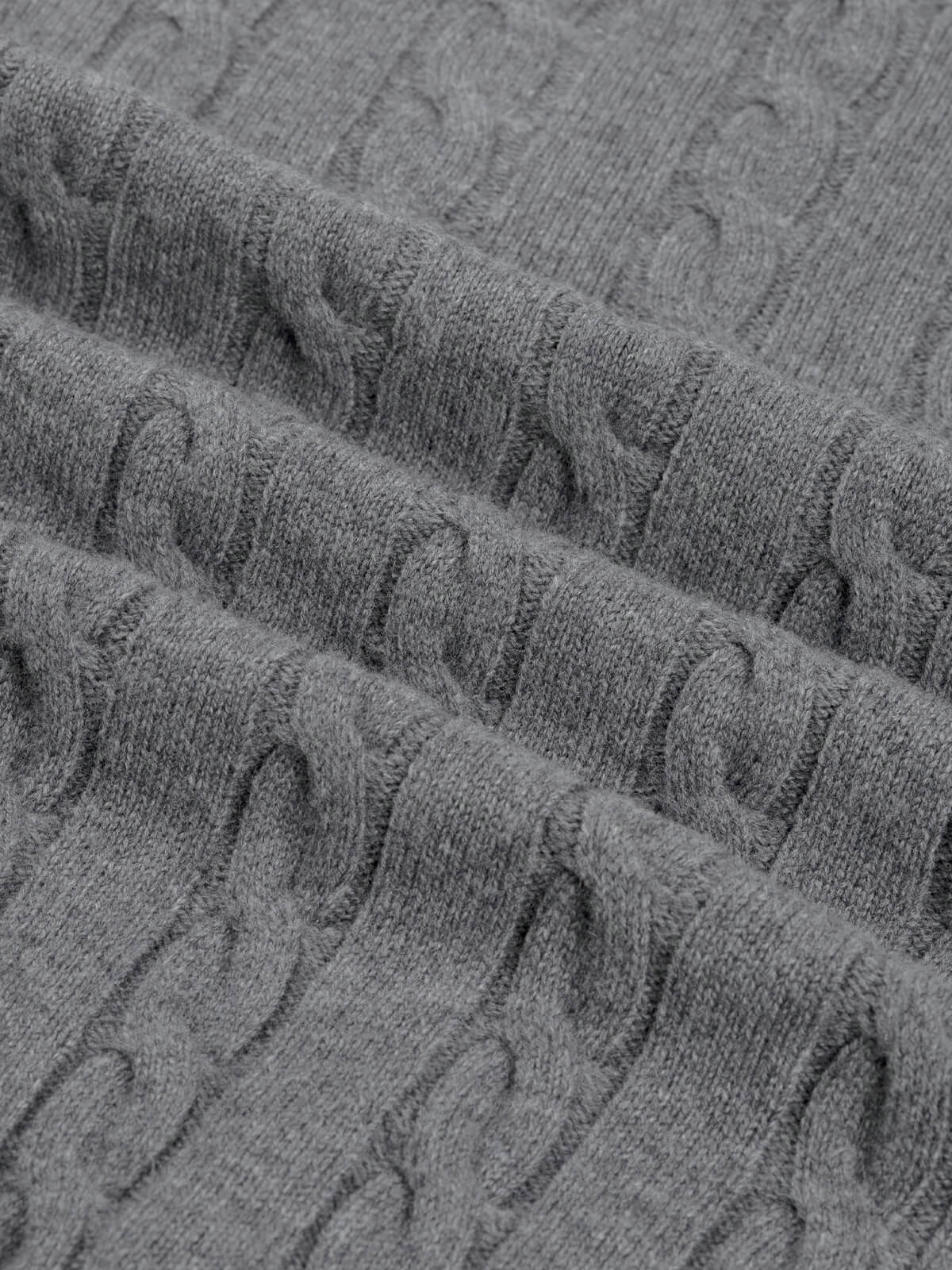 Zipper Cable Sweater Dark Grey