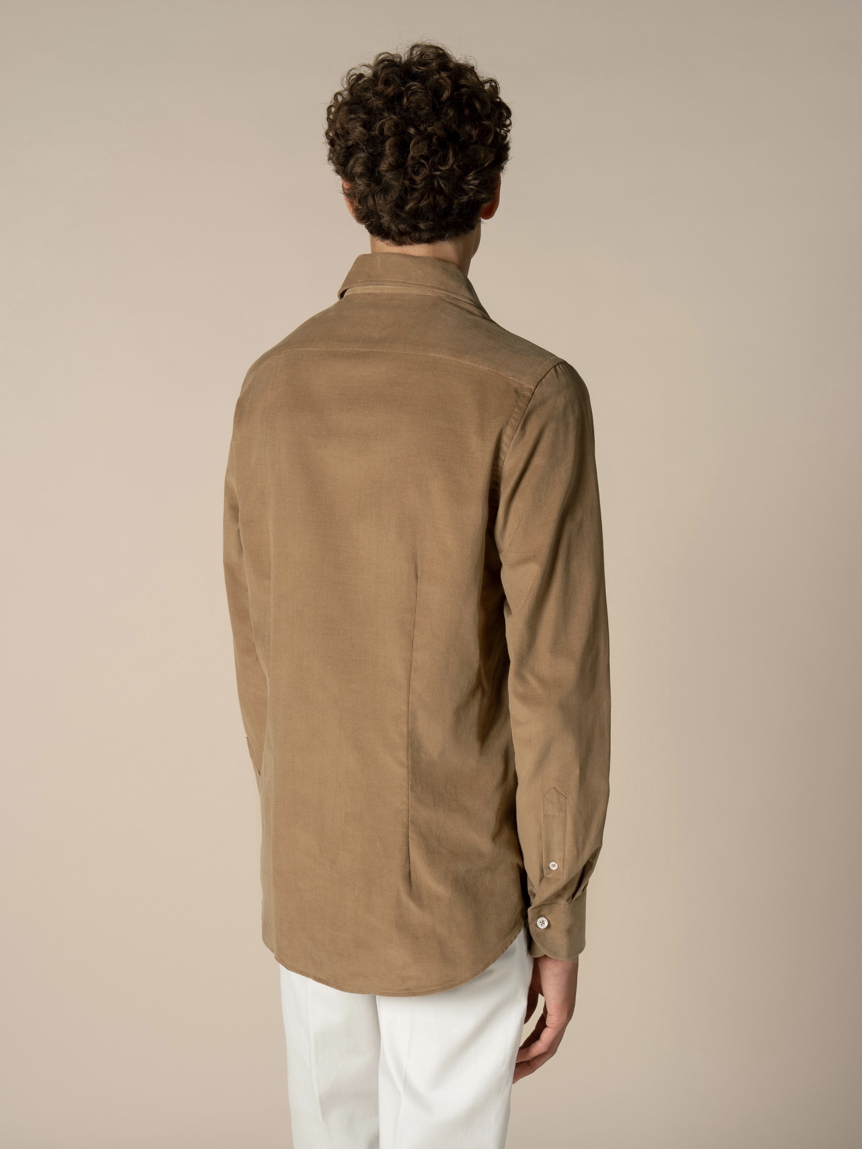Beige Corduroy Shirt