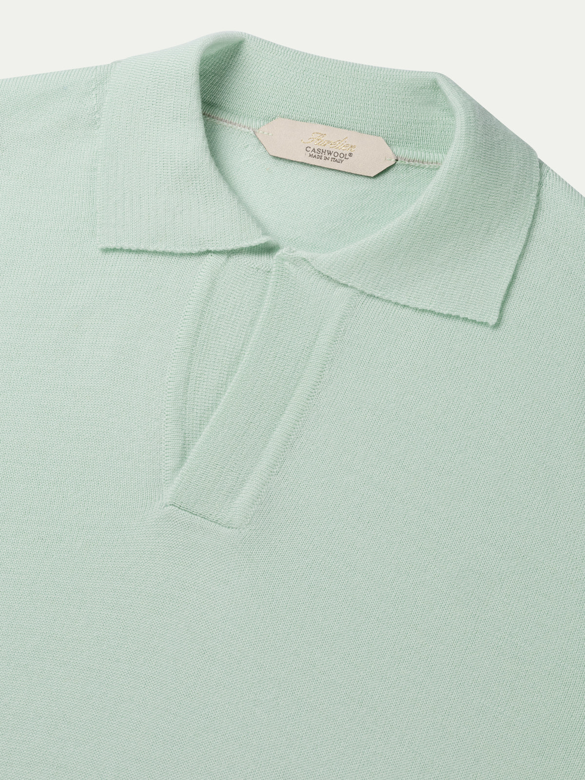 Shortsleeve Buttonless Polo Light Green