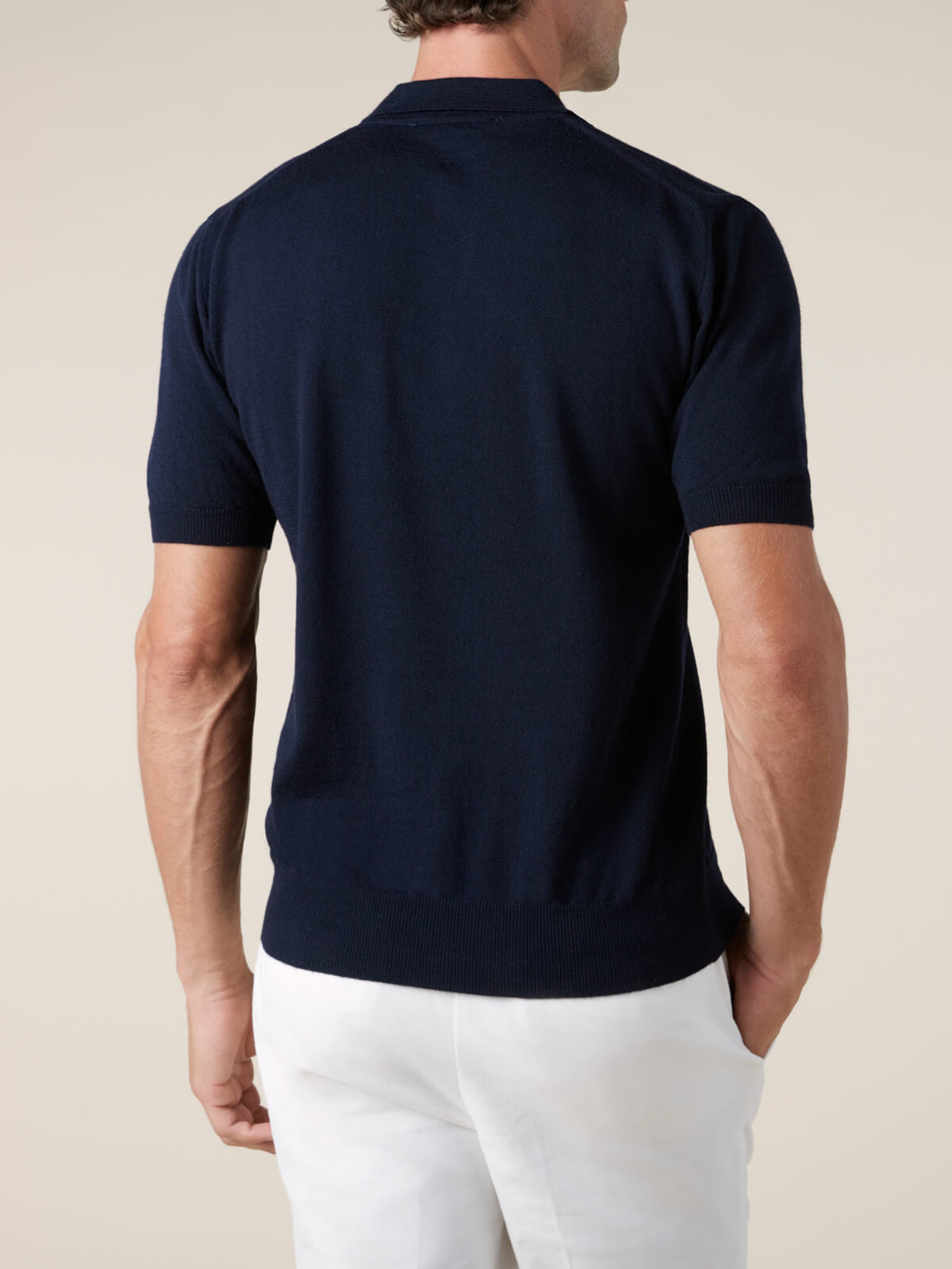 Shortsleeve Buttonless Polo Navy