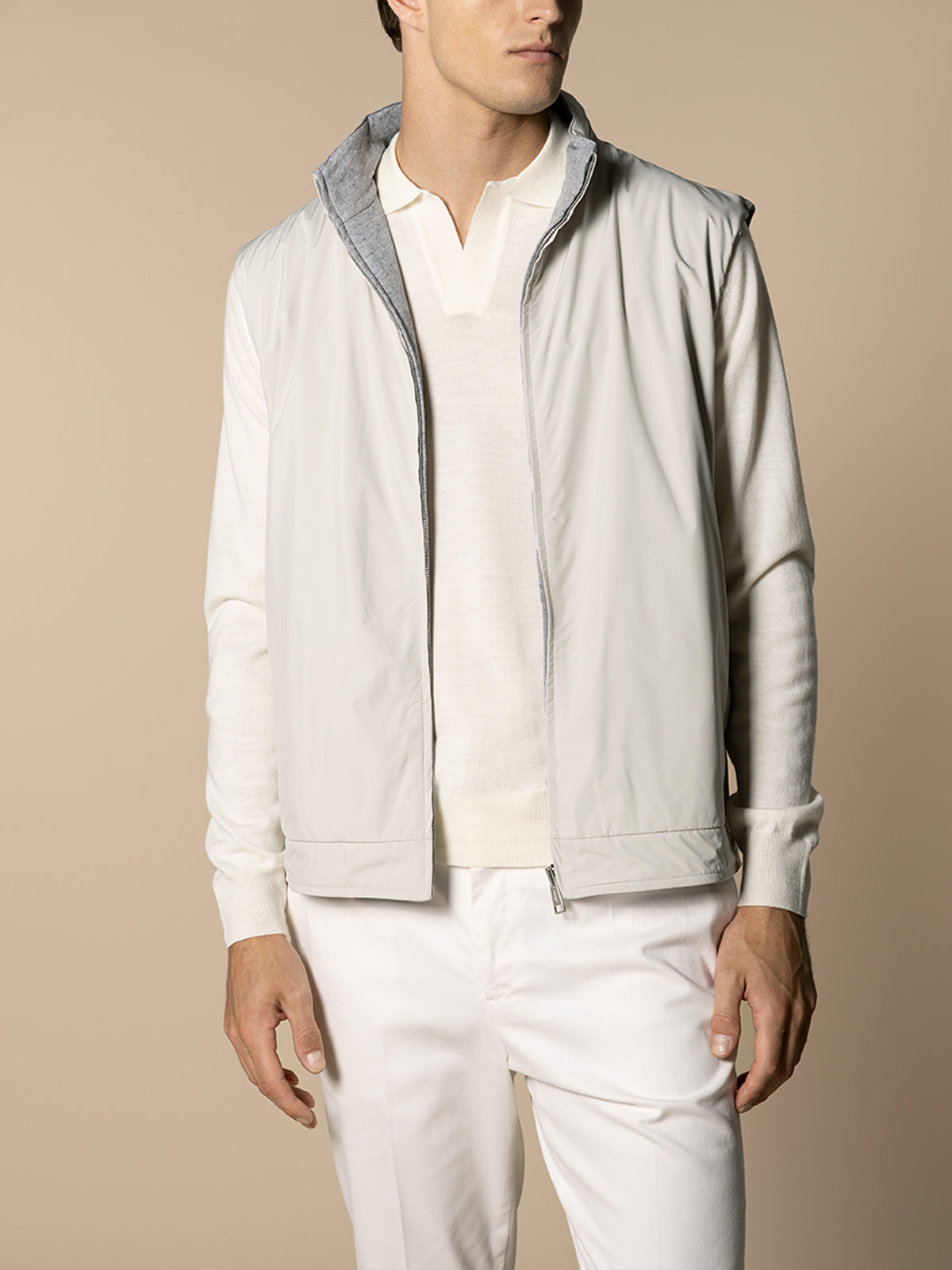 Ecru Reversible Resort Body Warmer