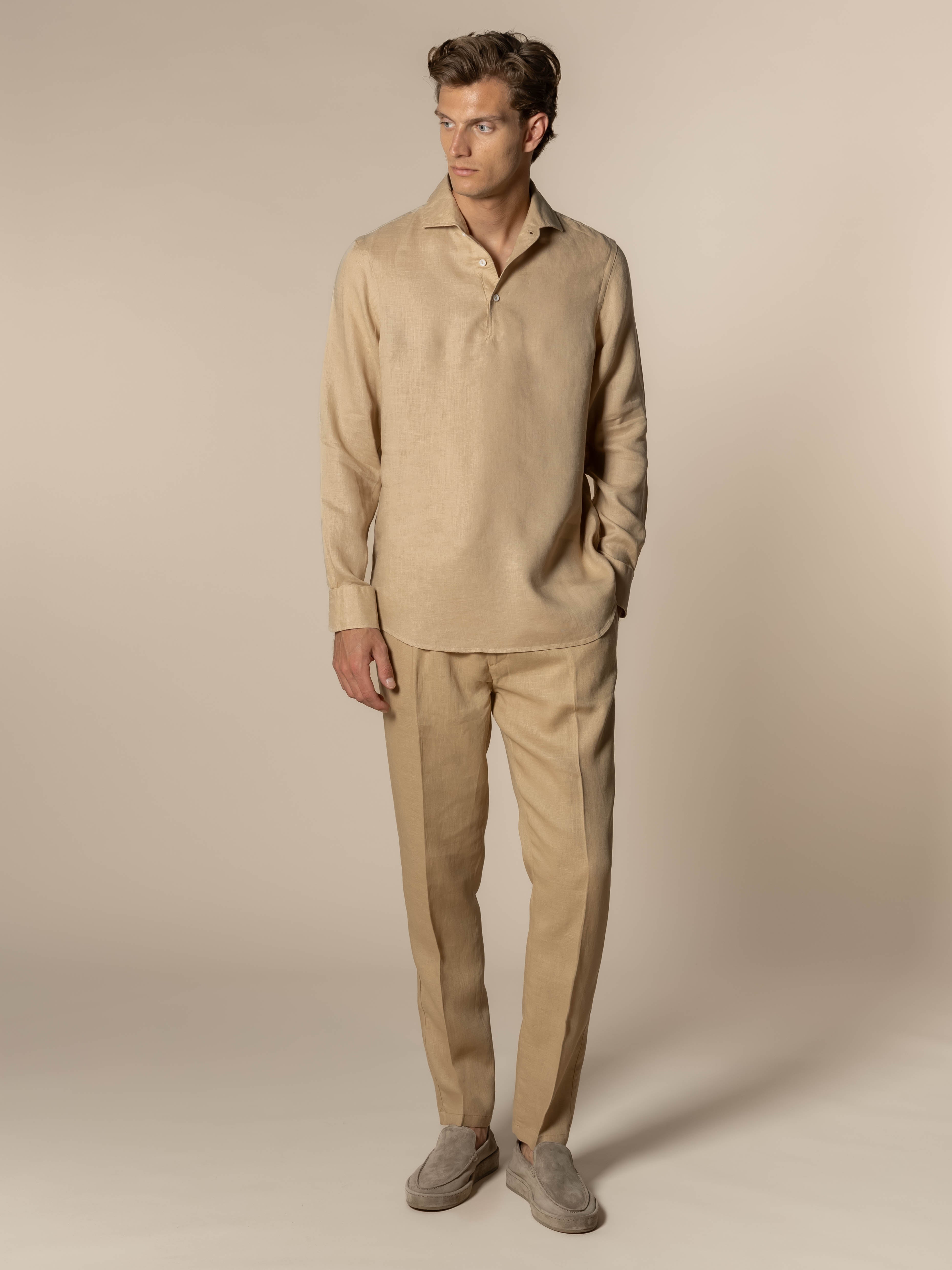 Nut Linen Seaside Trousers