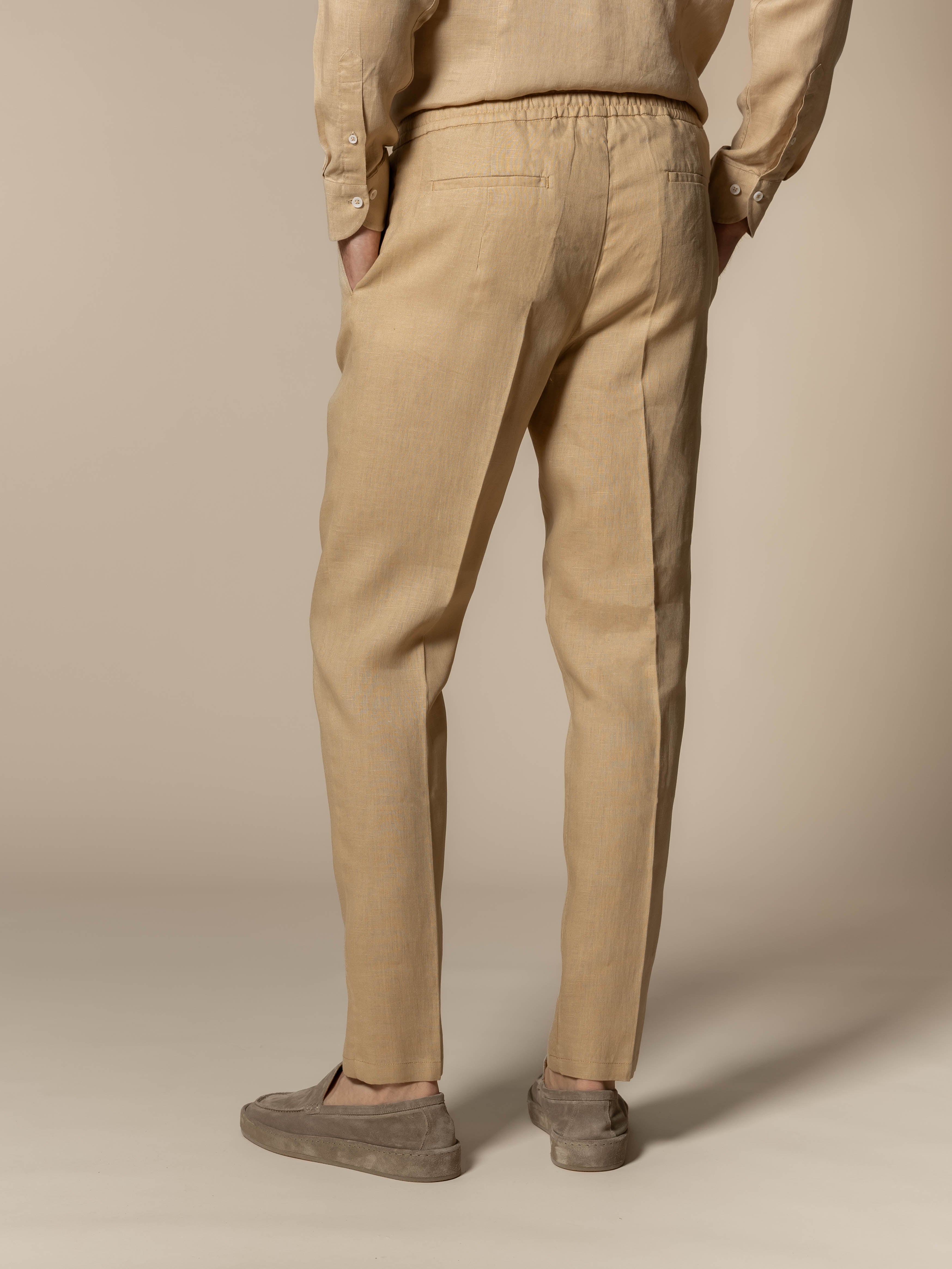 Nut Linen Seaside Trousers
