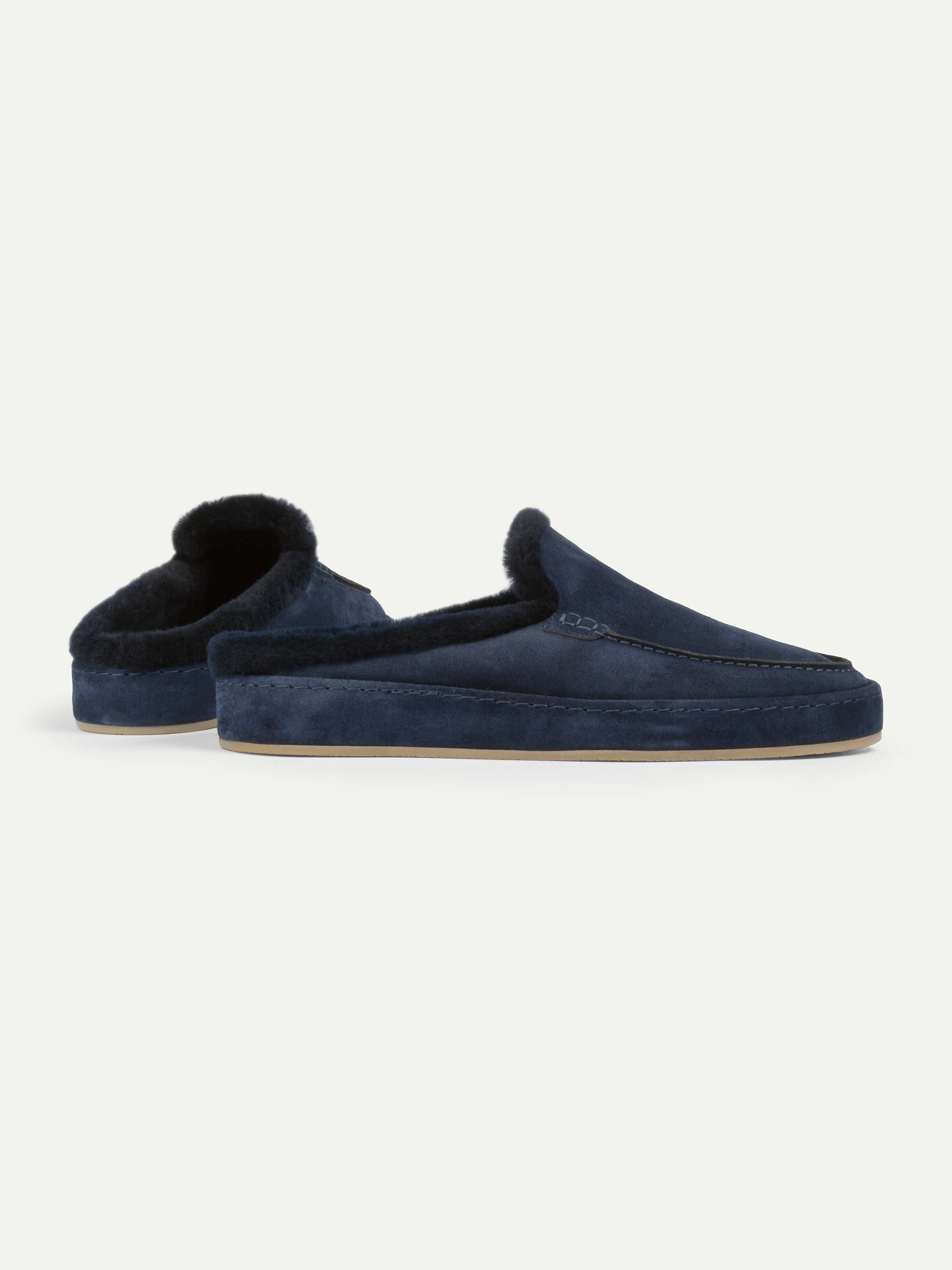Navy Fur Voyager Slipper