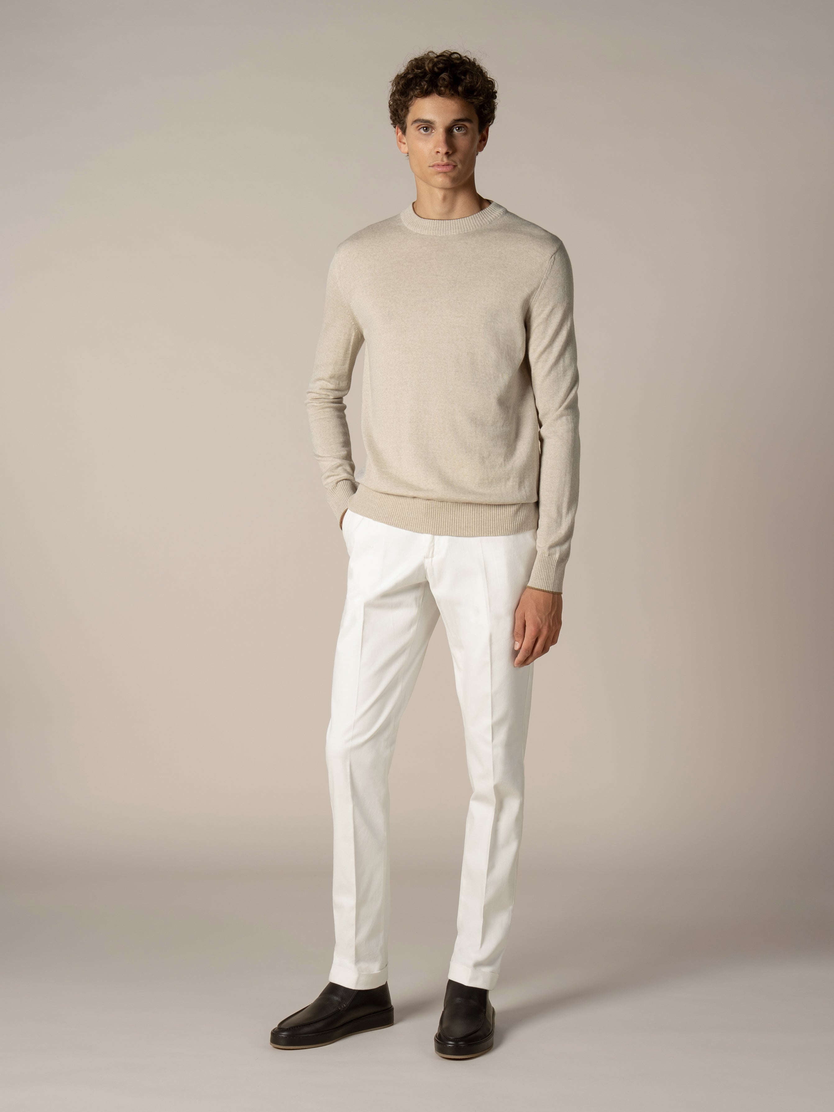 Beige Two Tone City Crew