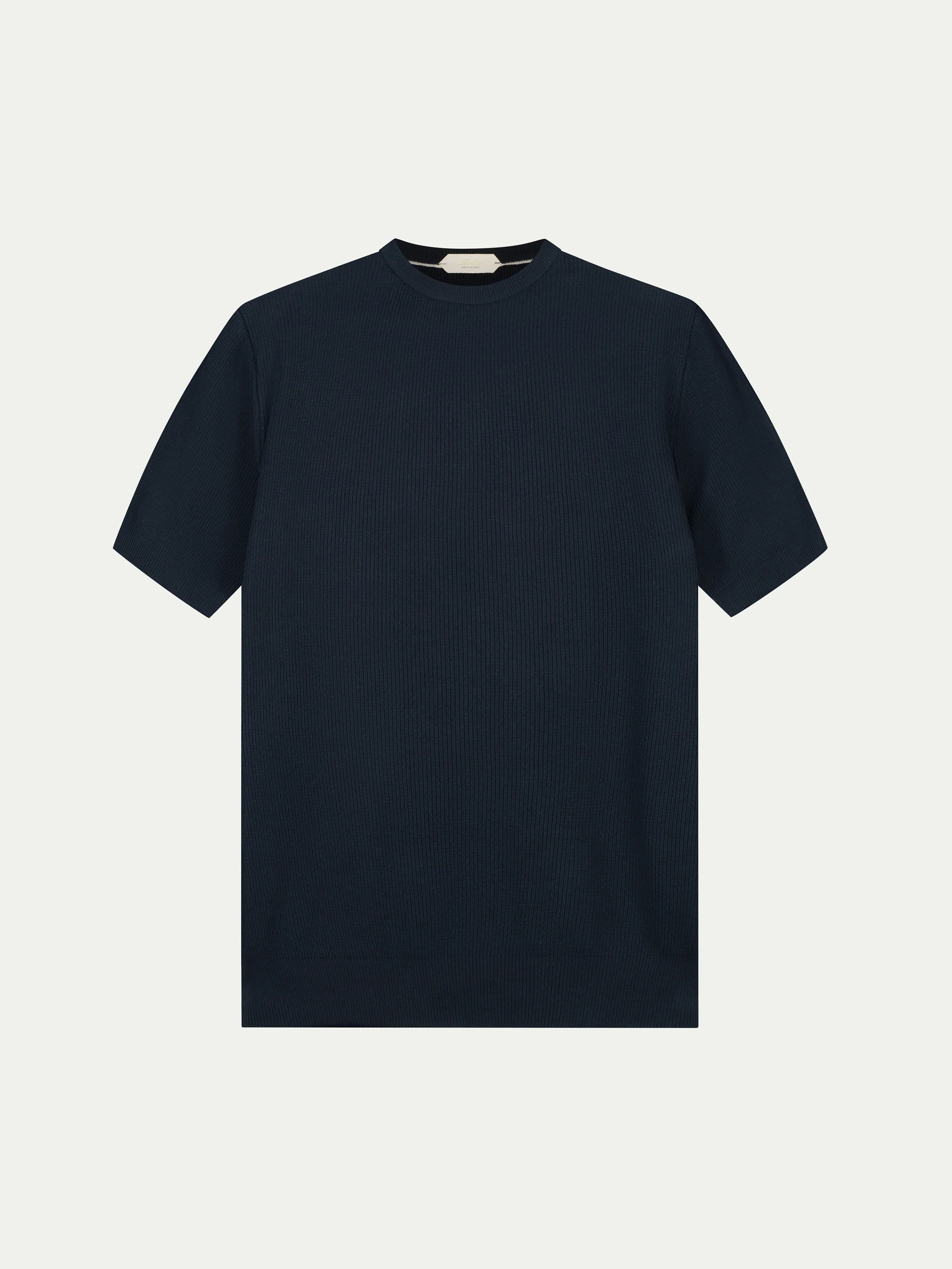 Navy Ribbed T-Shirt