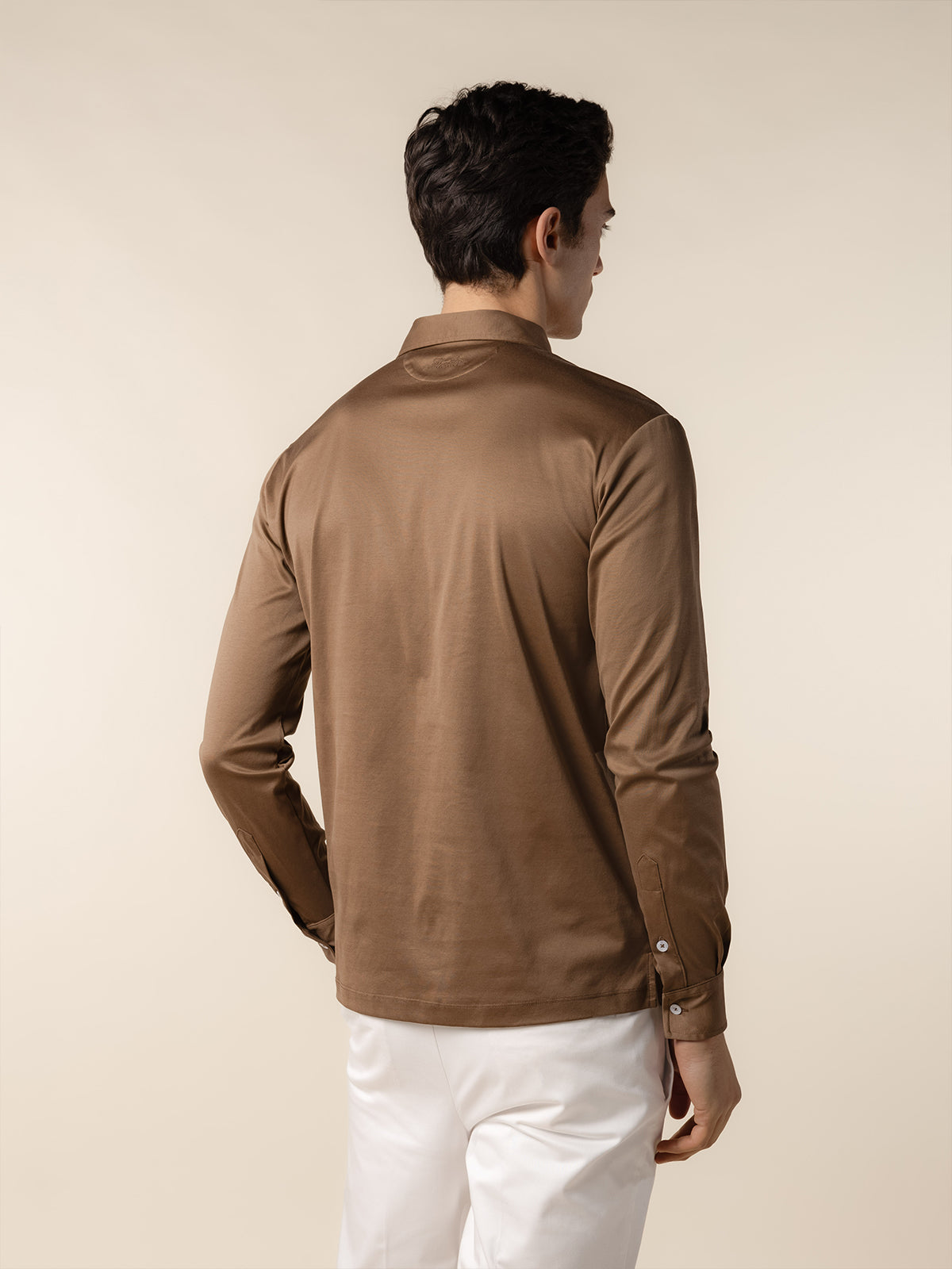 AUR1 Longsleeve Polo Golden Brown