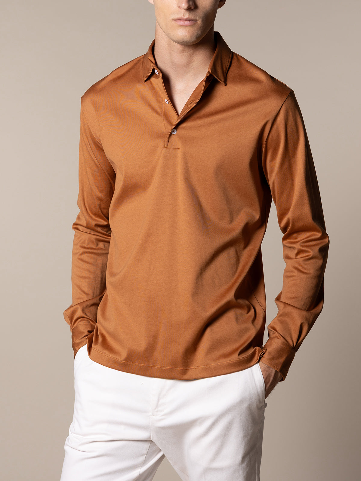 AUR1 Longsleeve Polo Rust