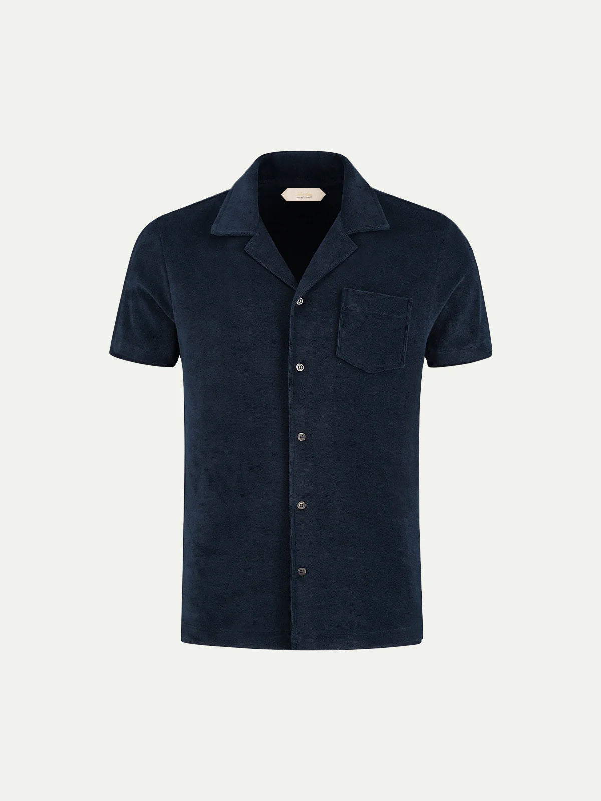 Navy Terry Towelling Resort Shirt