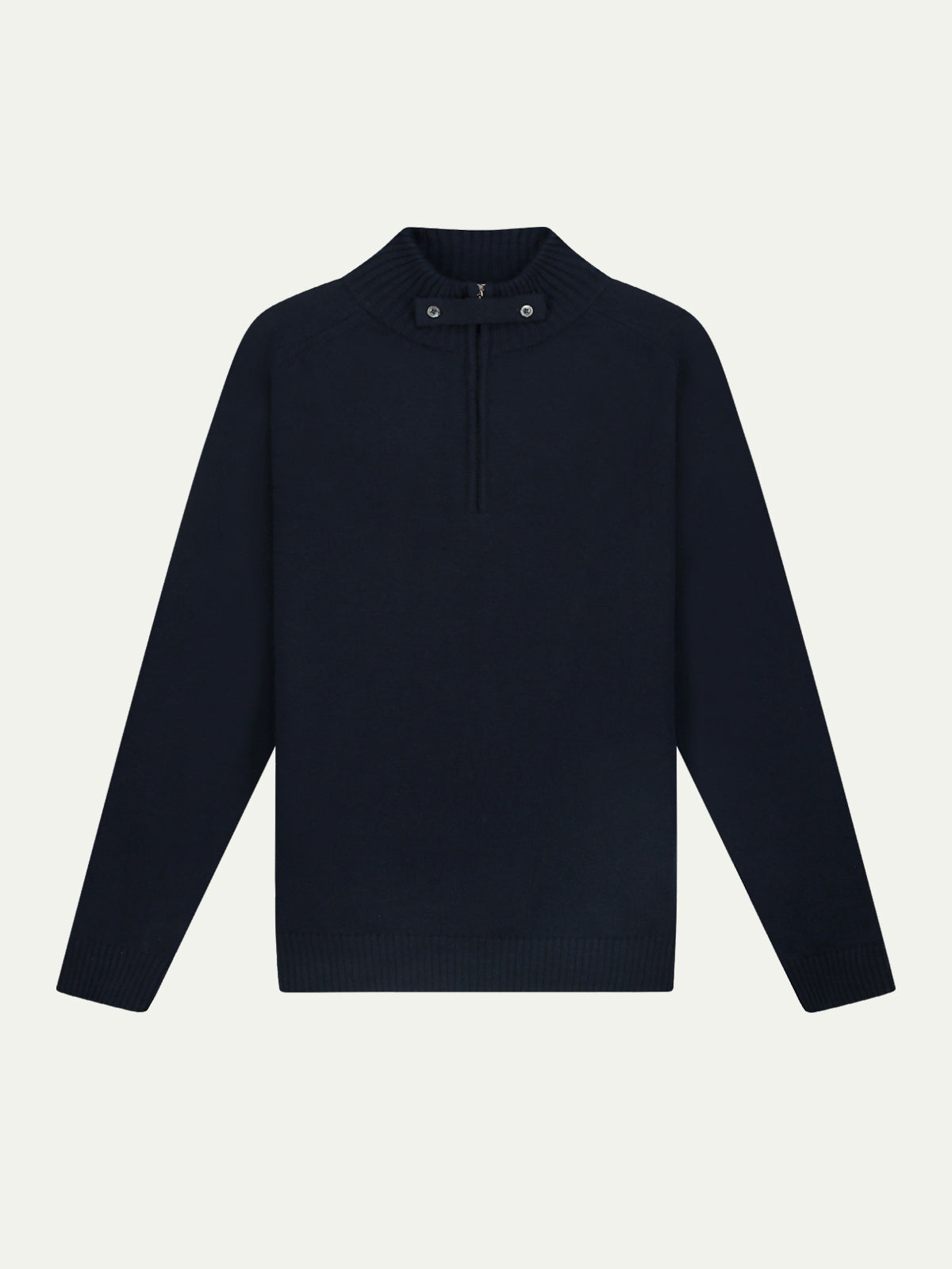 Navy Voyager Zip-up Sweater