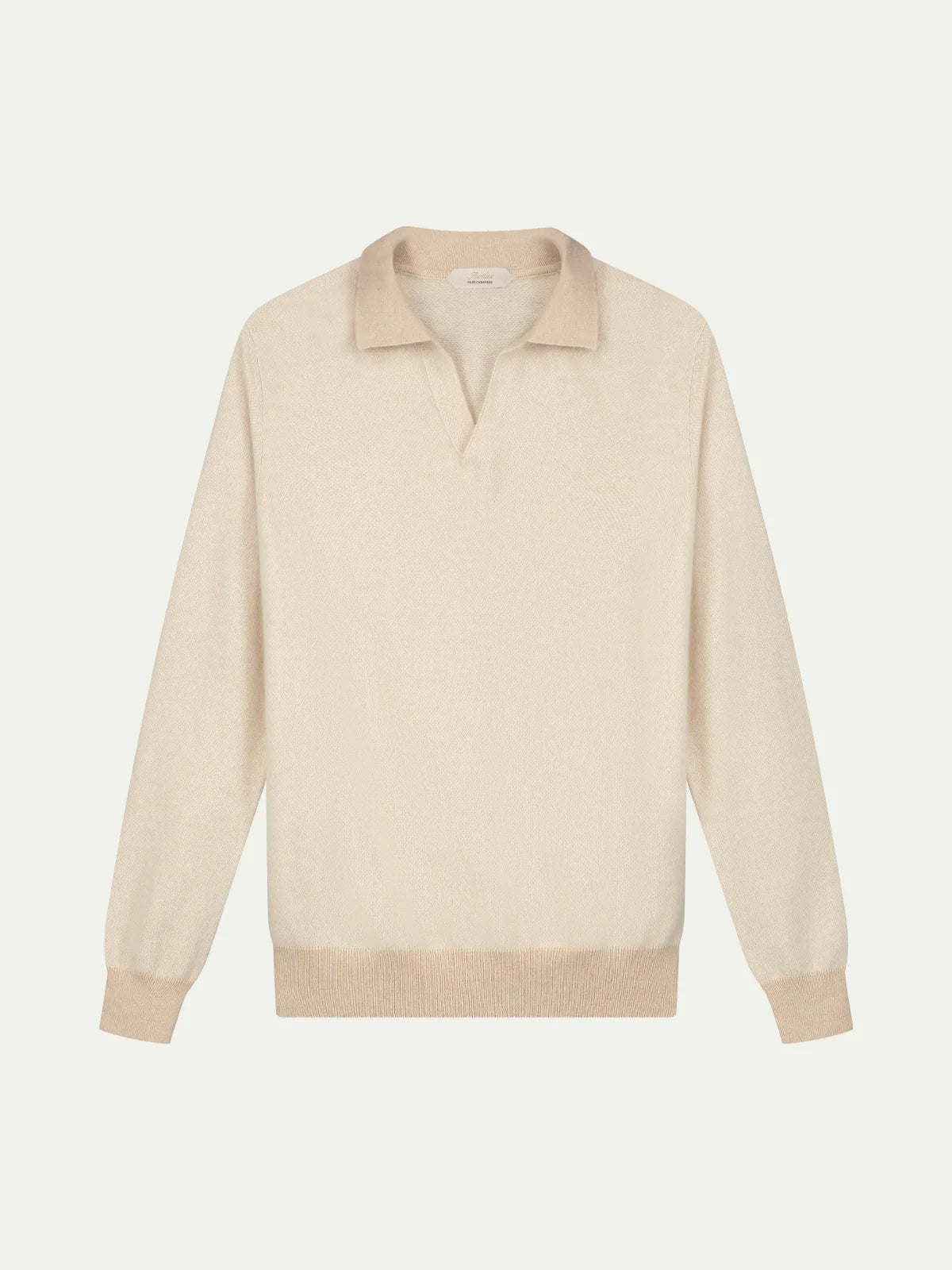 Light Beige Jaquard Polo
