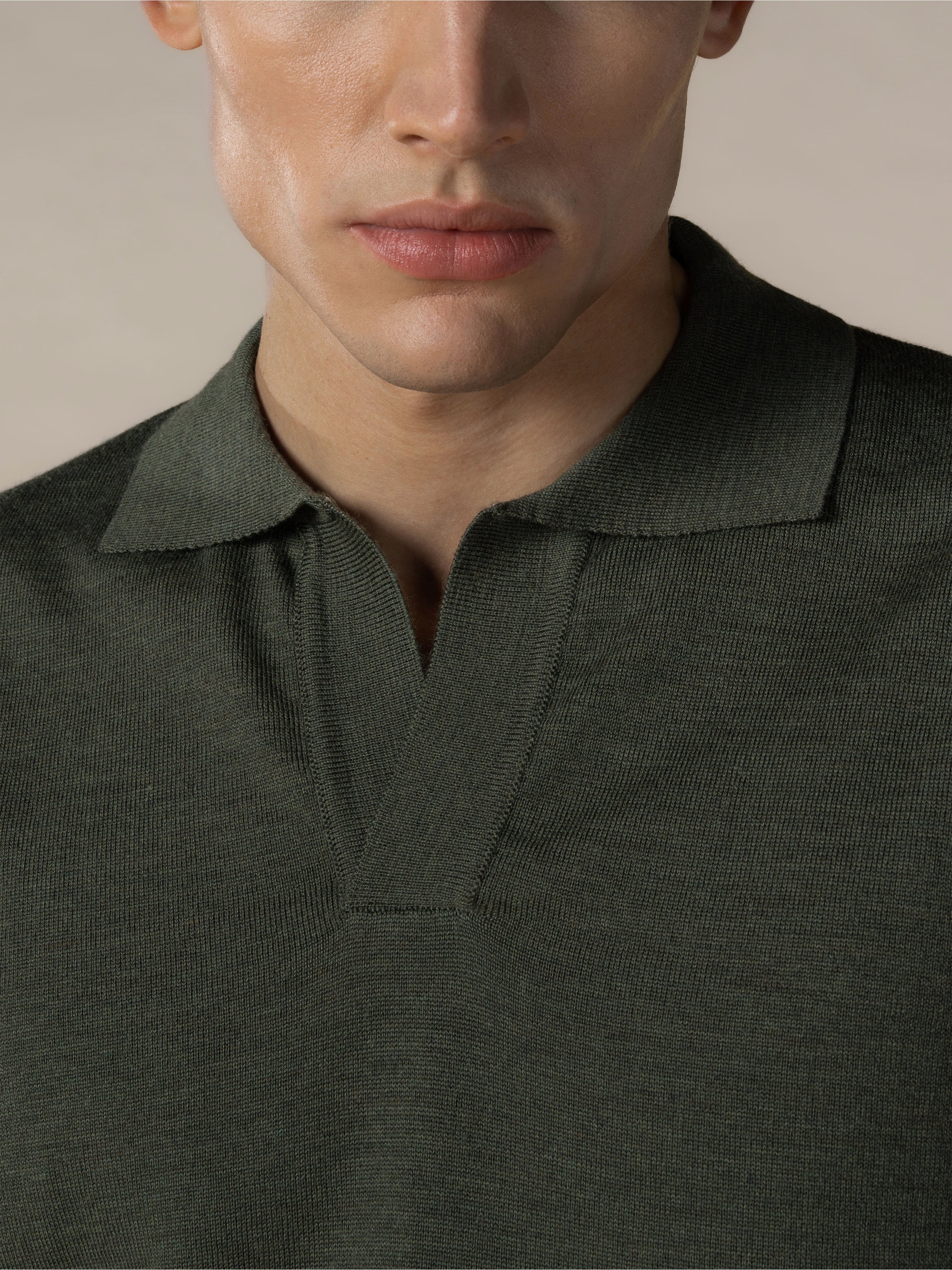 Shortsleeve Buttonless Polo Classic Green