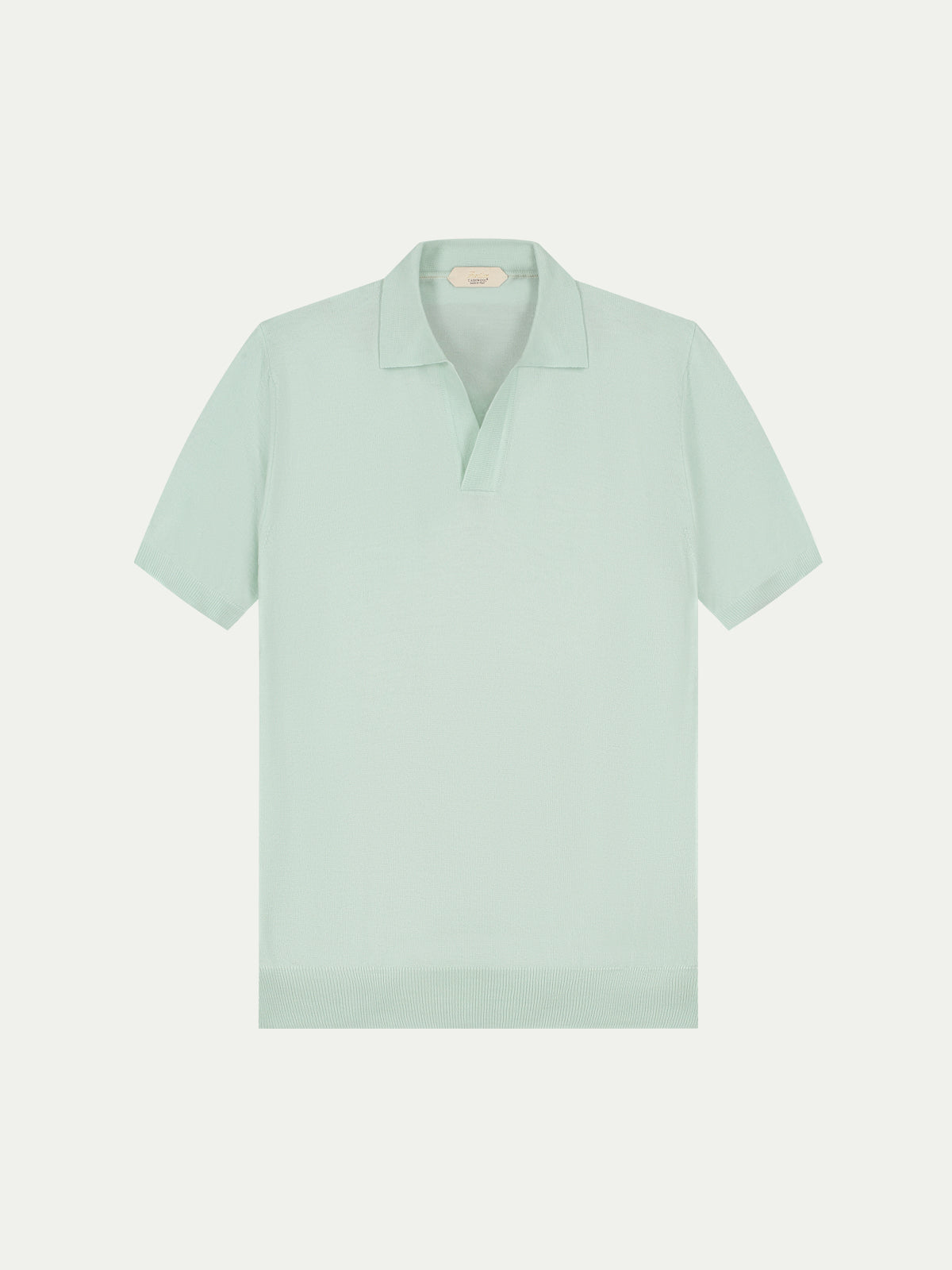 Shortsleeve Buttonless Polo Light Aqua