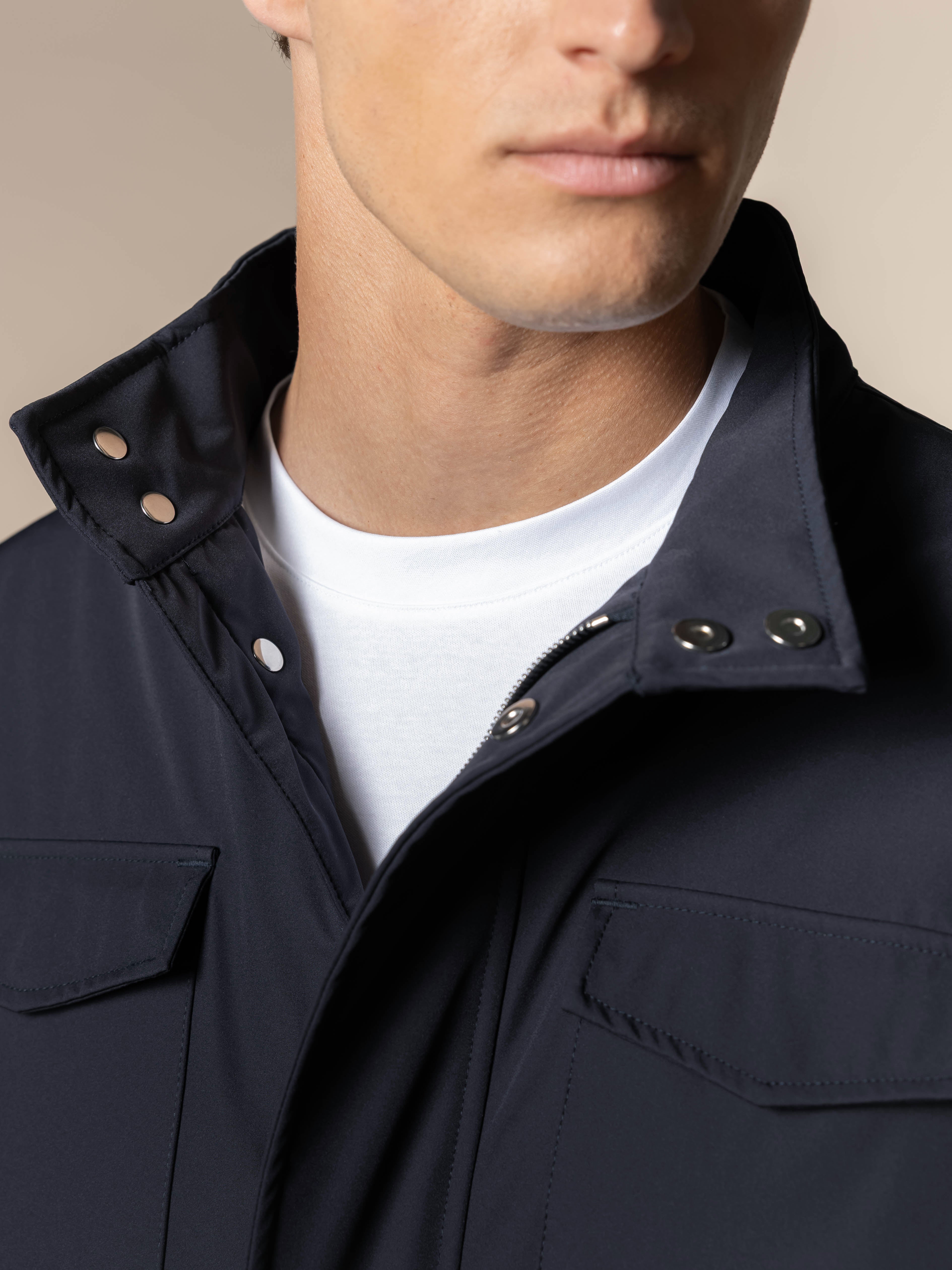 Navy Magnetic Field Jacket