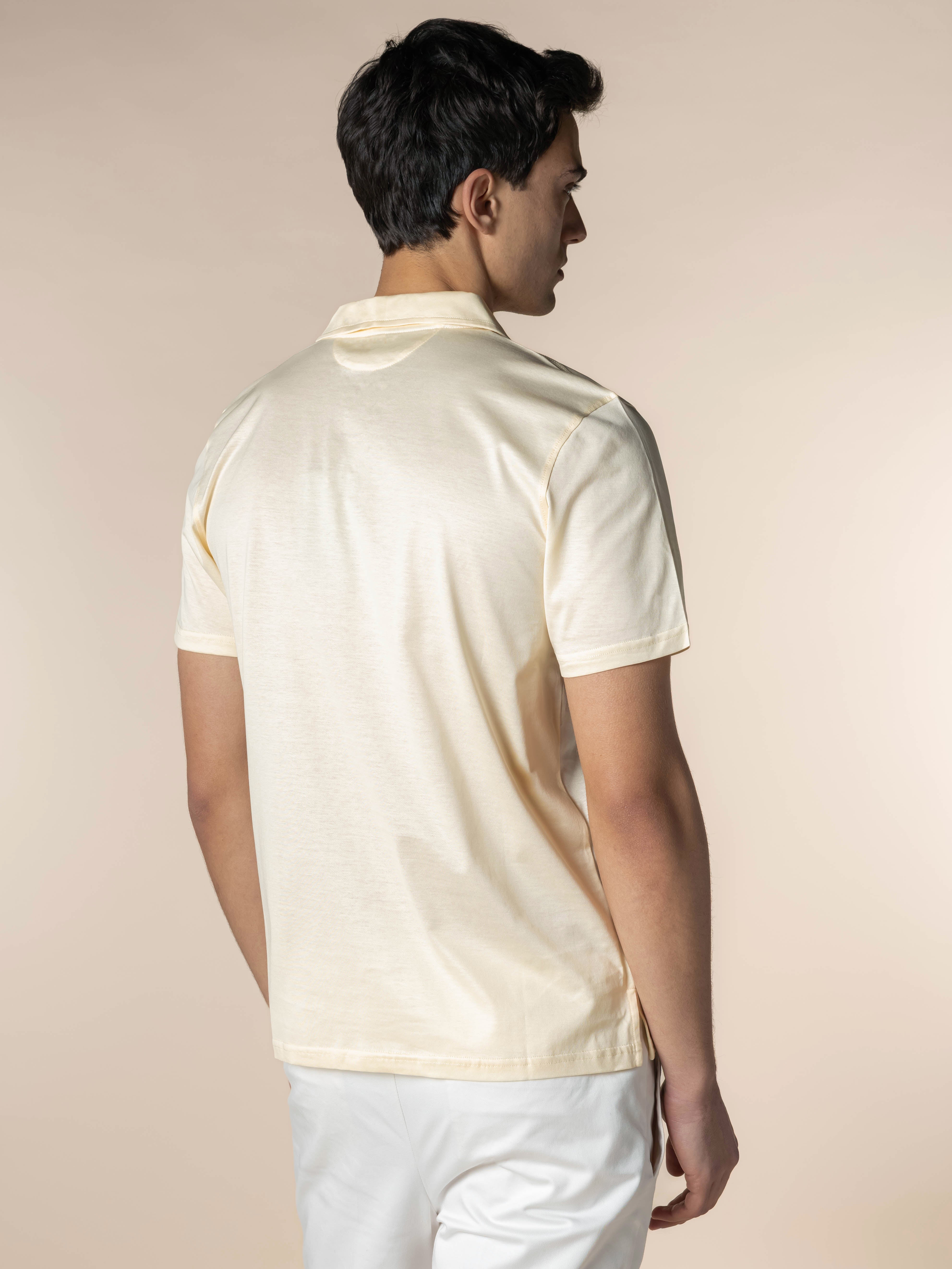 Vanilla Buttonless Polo Shirt