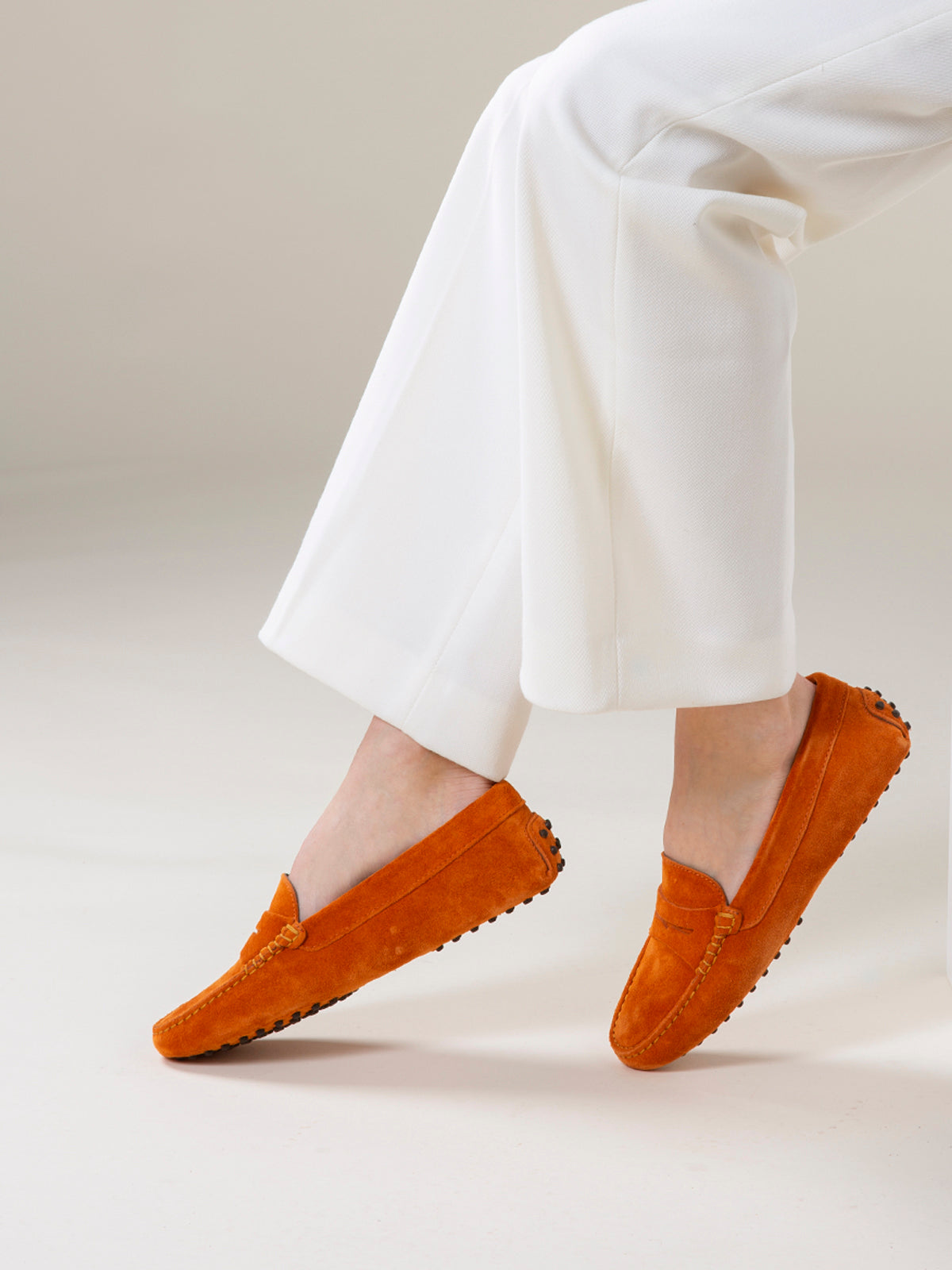 Oranje Suède Driving Shoes