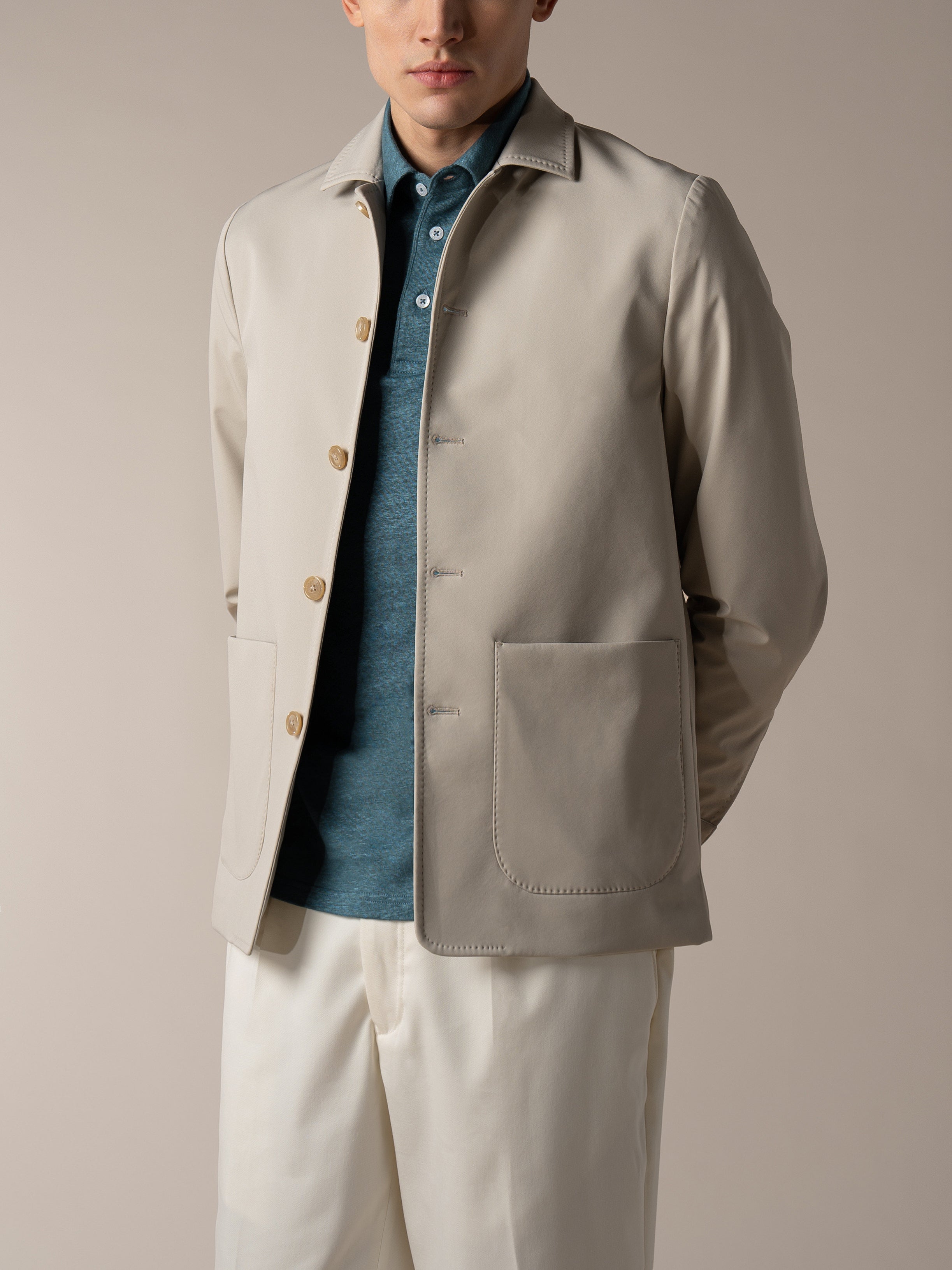 Ecru Technical Leisure Blazer