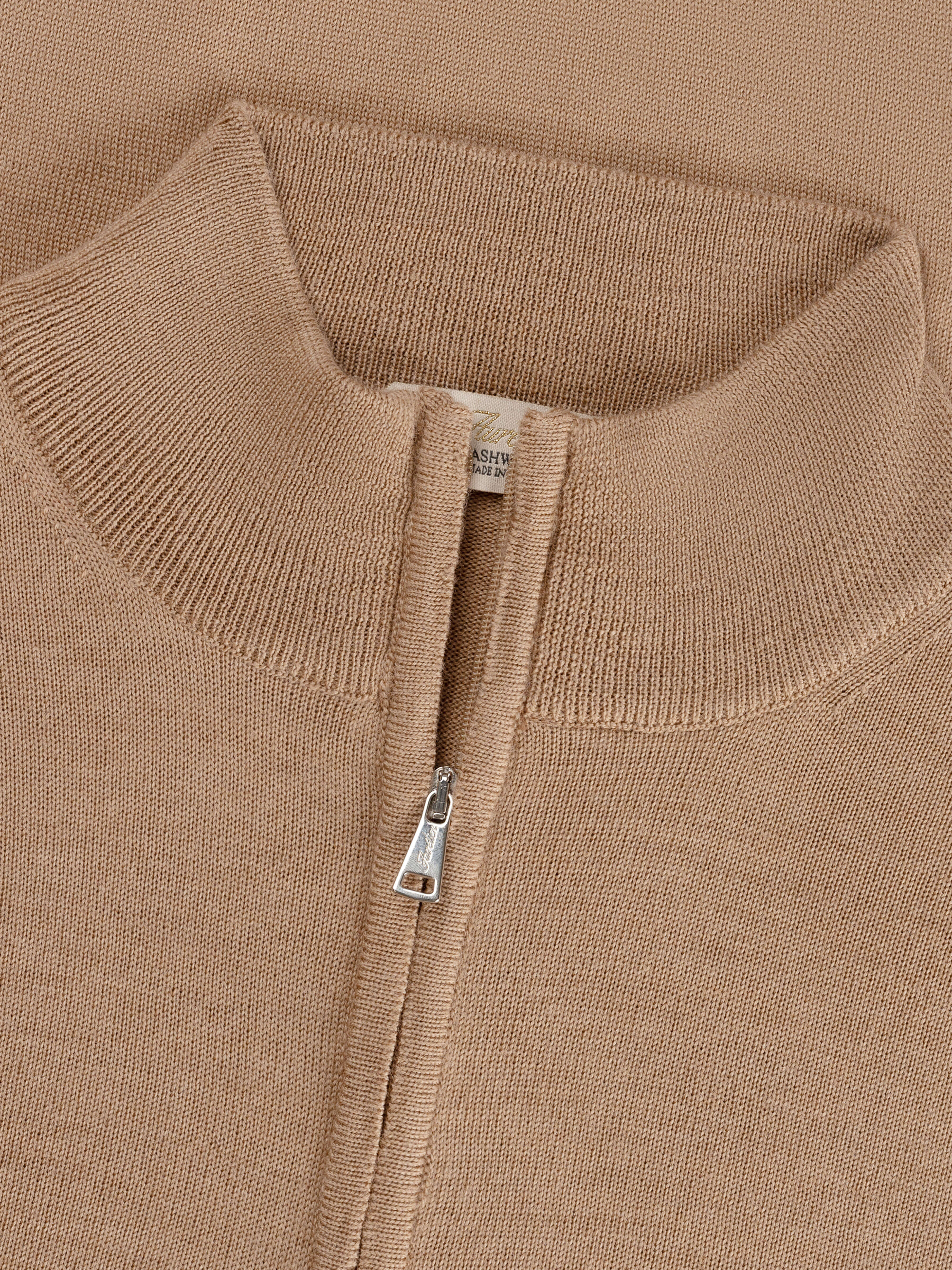 Extrafine Merino Rits Trui Beige