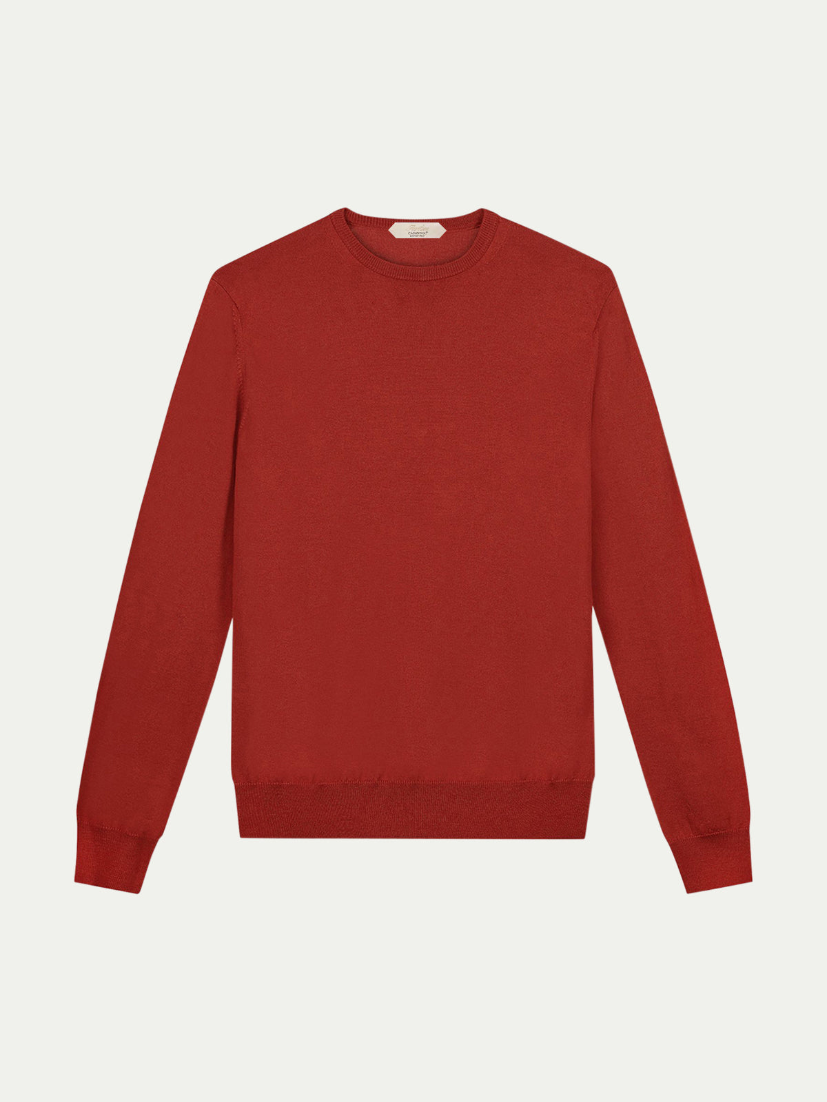 Extrafine Merino trui Burnt Sienna