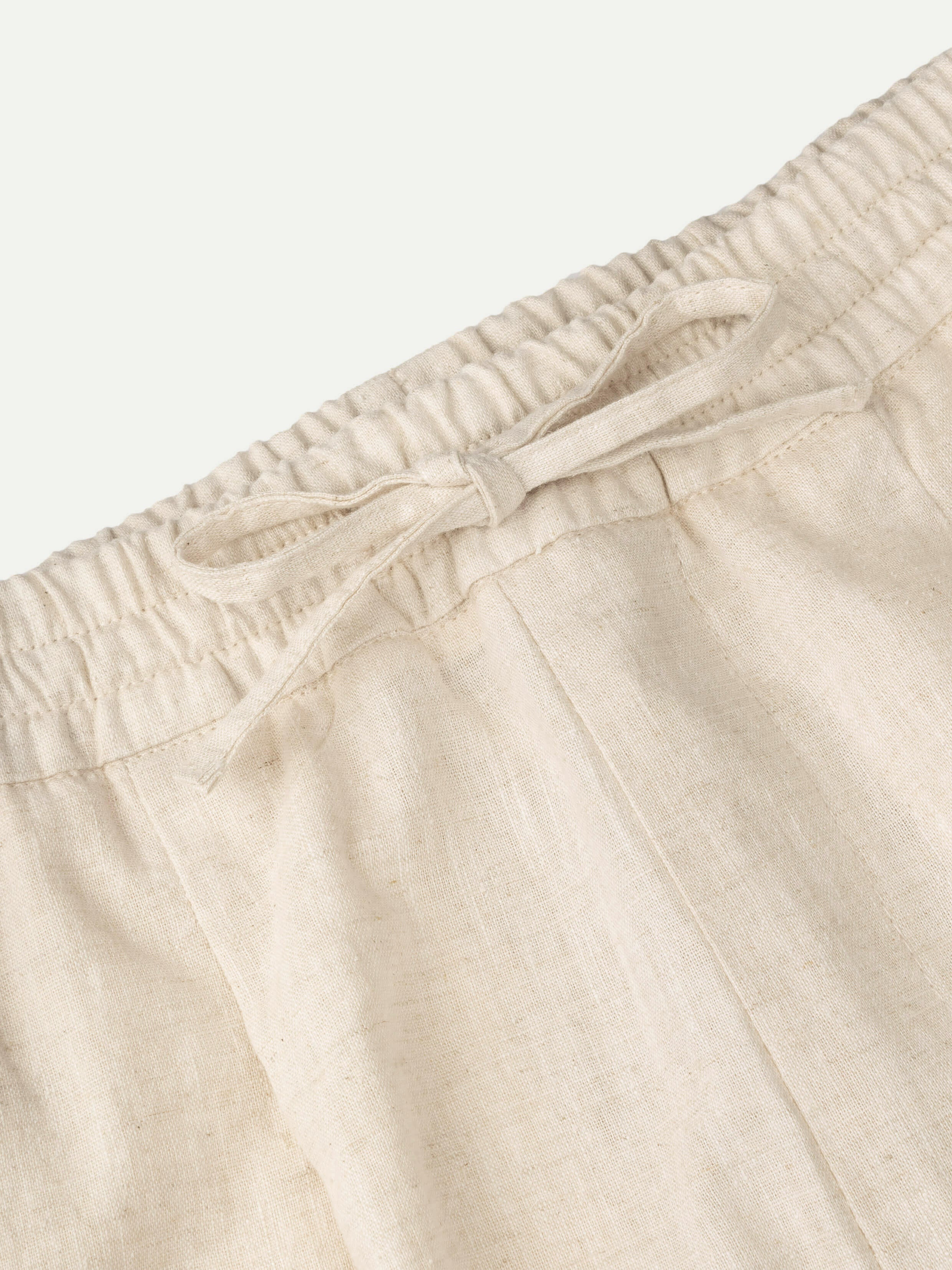 Beige Linnen Seaside Shorts