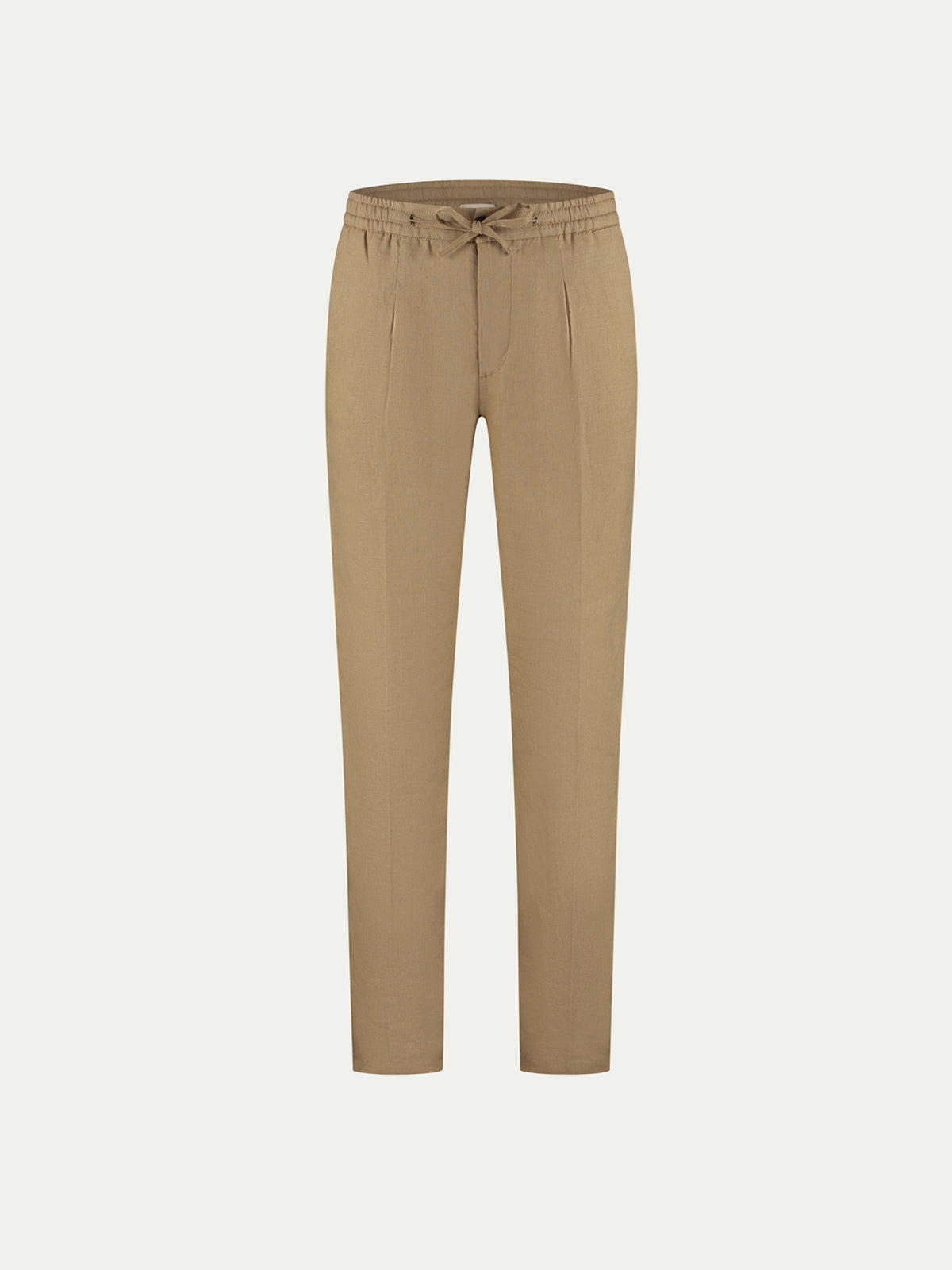 Dark Taupe Linen Seaside Trousers