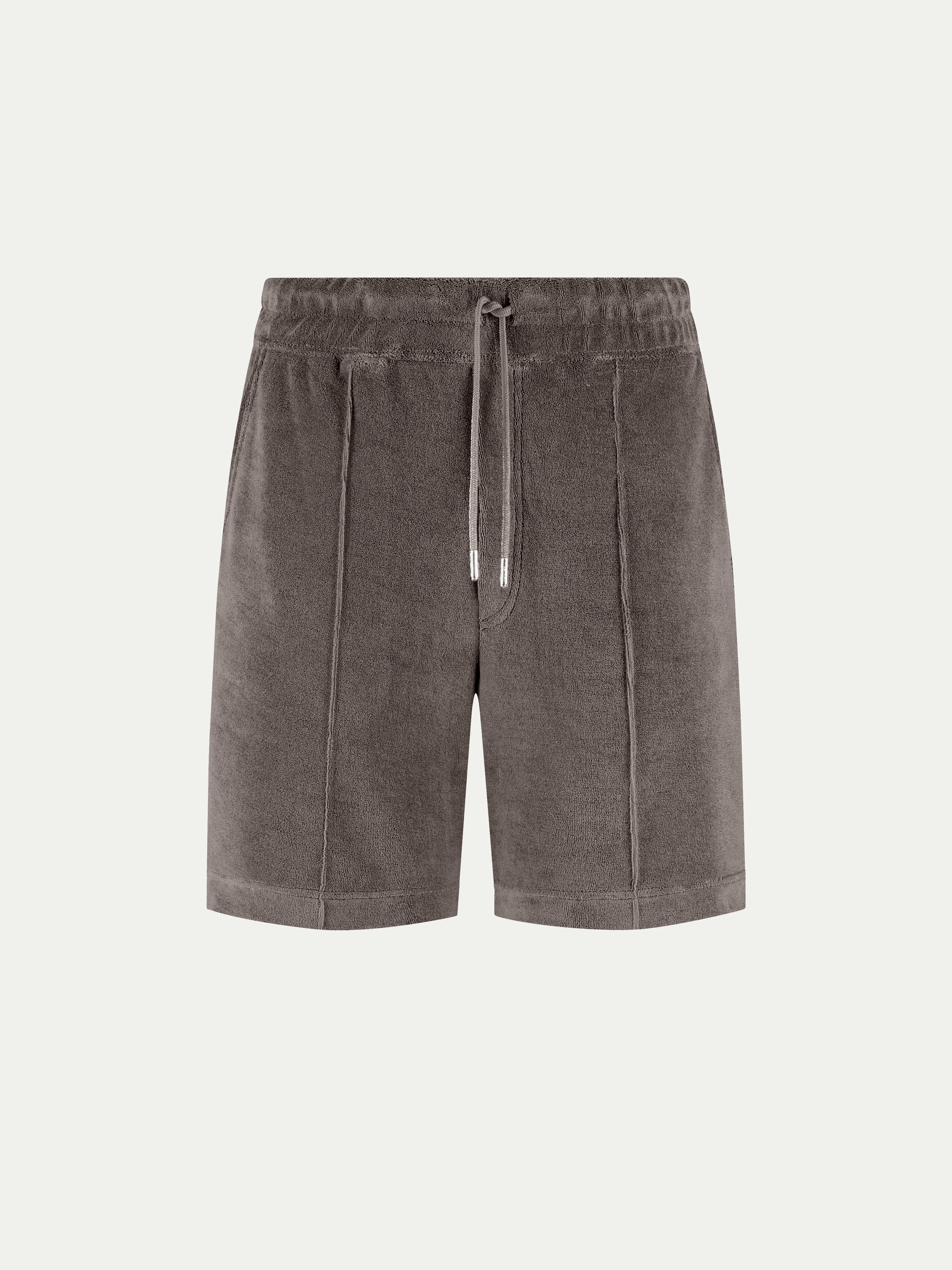 Ash Grey Terry Towelling Leisure Shorts