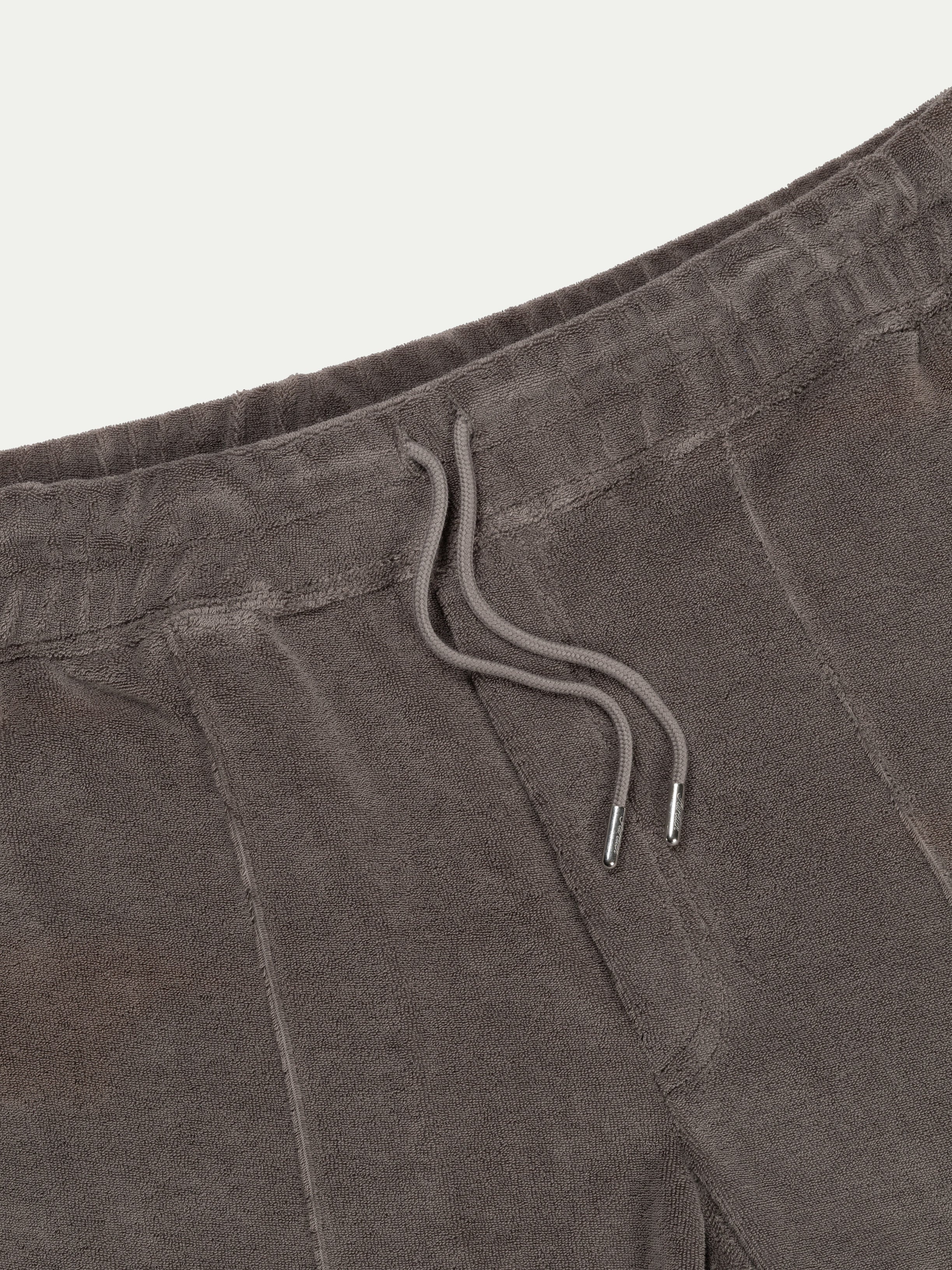 Ash Grey Terry Towelling Leisure Shorts