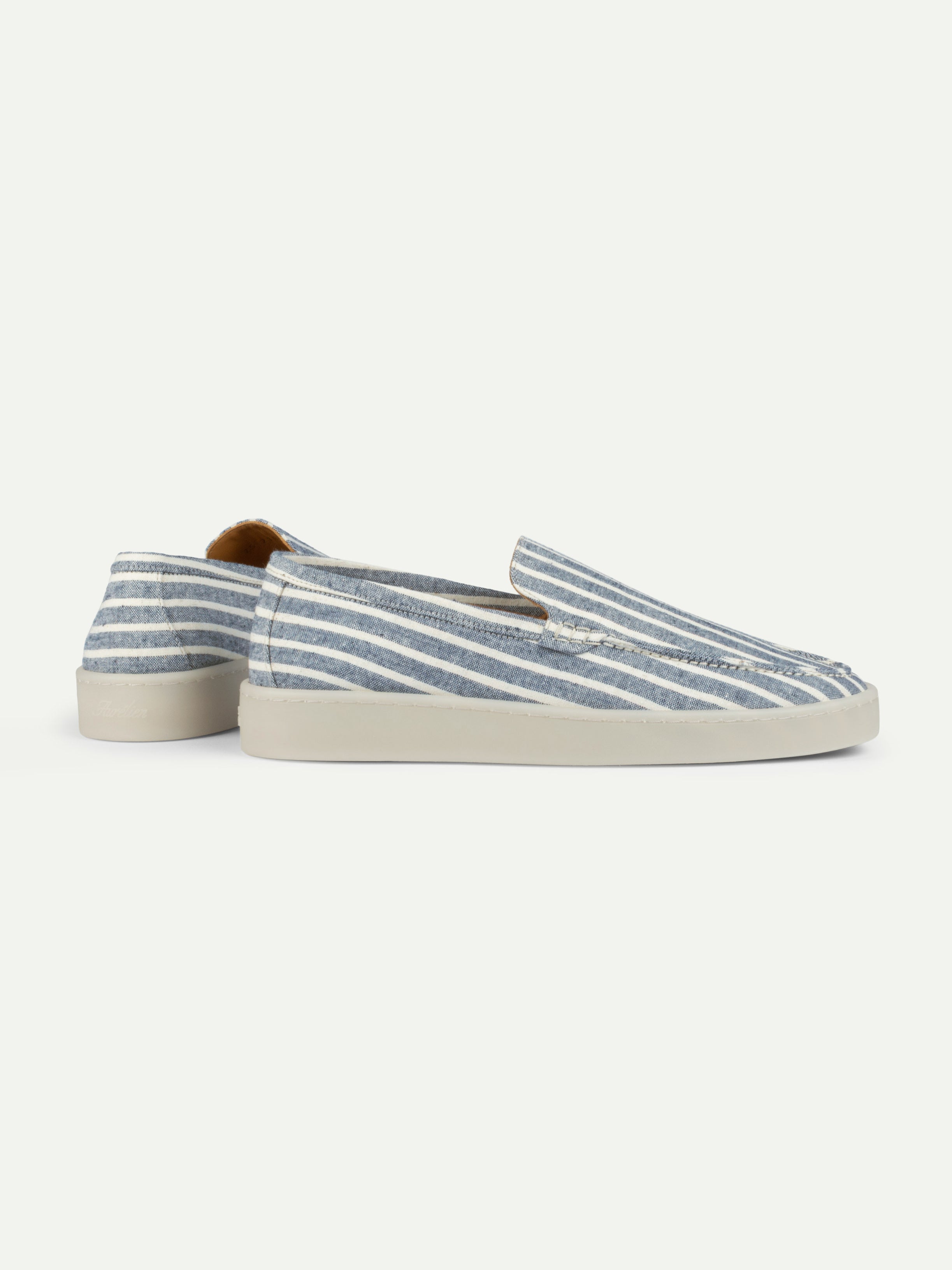 Navy Linen Striped Urban Loafer